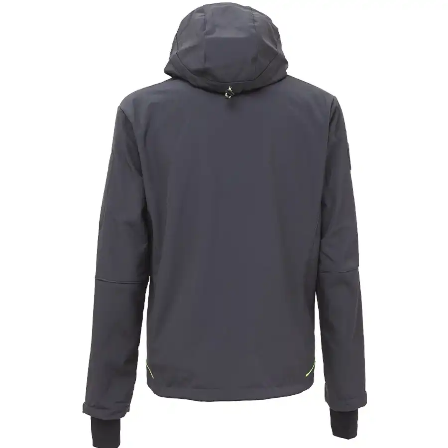 Softshelljacke "SPACE" Performance  in asphalt grey/green, L - Thumbnail 2