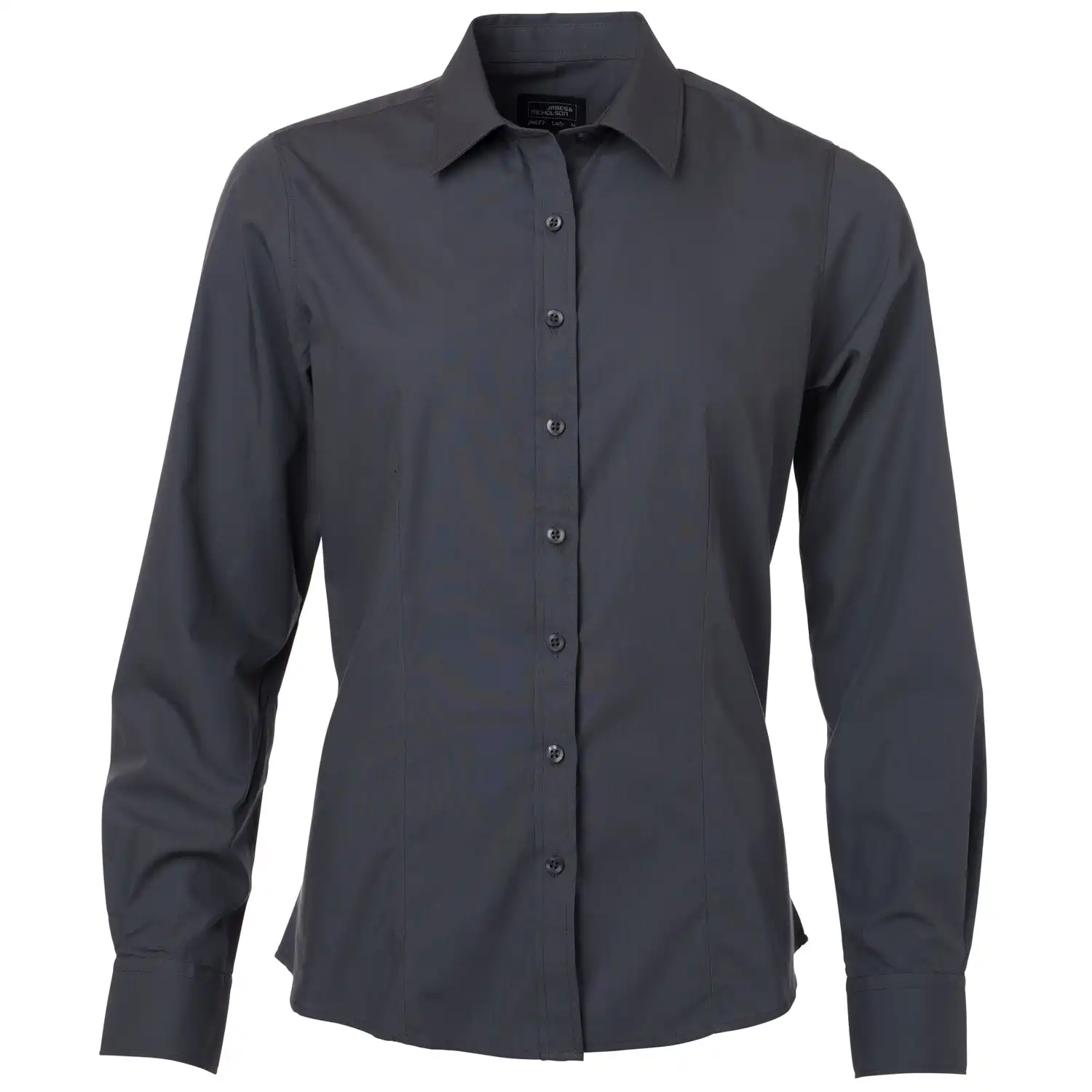 Damen Langarm Bluse "JN677" in carbon, M - Bild 1