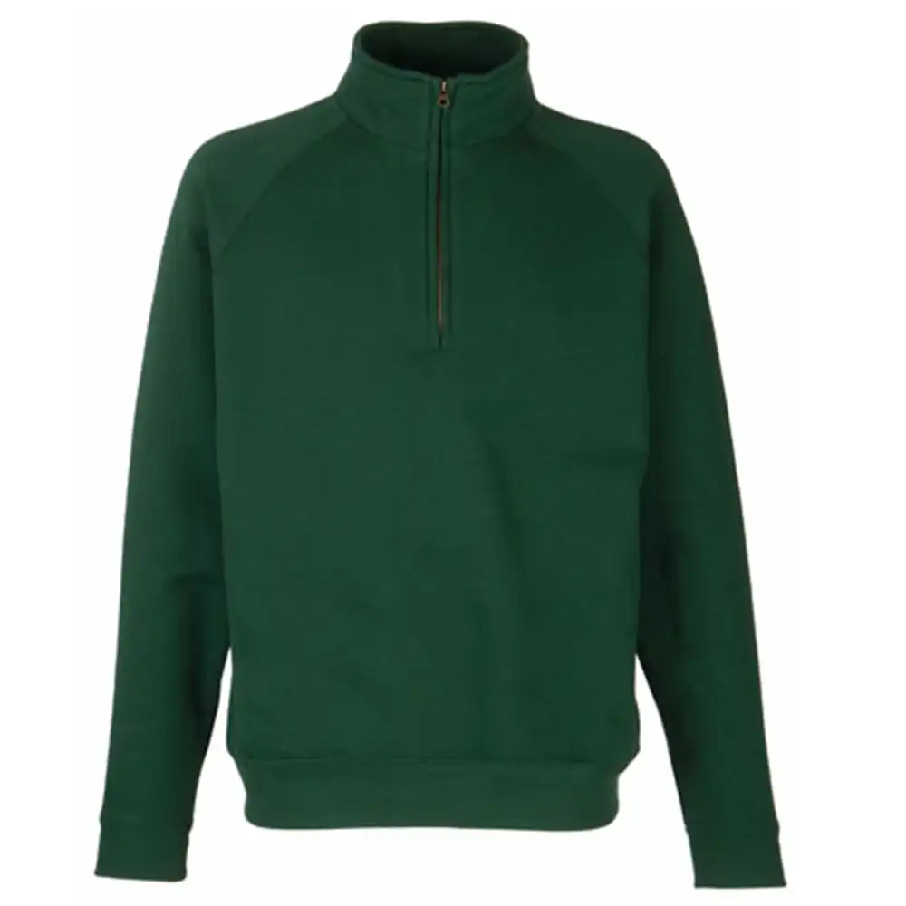 Zip-Sweatshirt "F382" Premium Raglan in bottle green, L - Bild 1