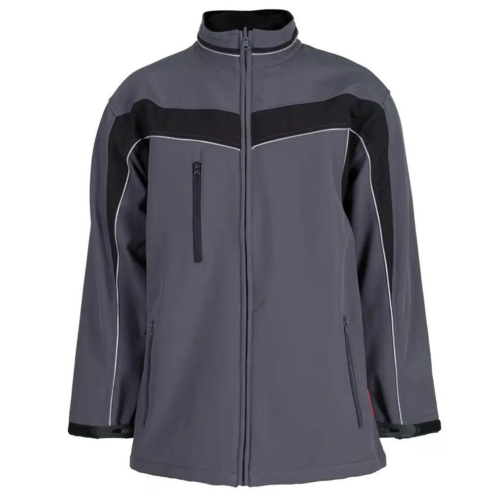 Softshelljacke "PLALINE" in schiefer/schwarz, 4XL - Bild 1