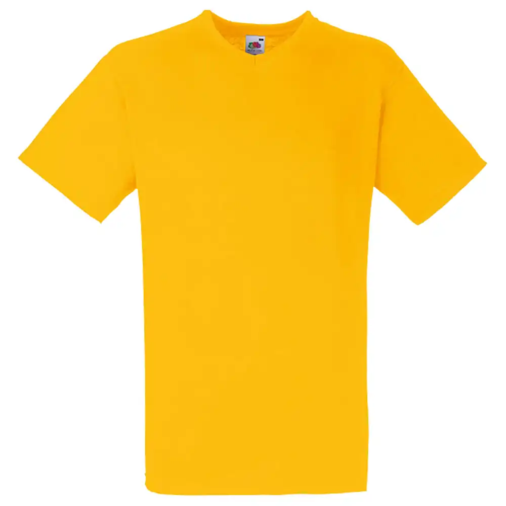 T-Shirt "F270" V-Ausschnitt Valueweight in sunflower, L - Bild 1