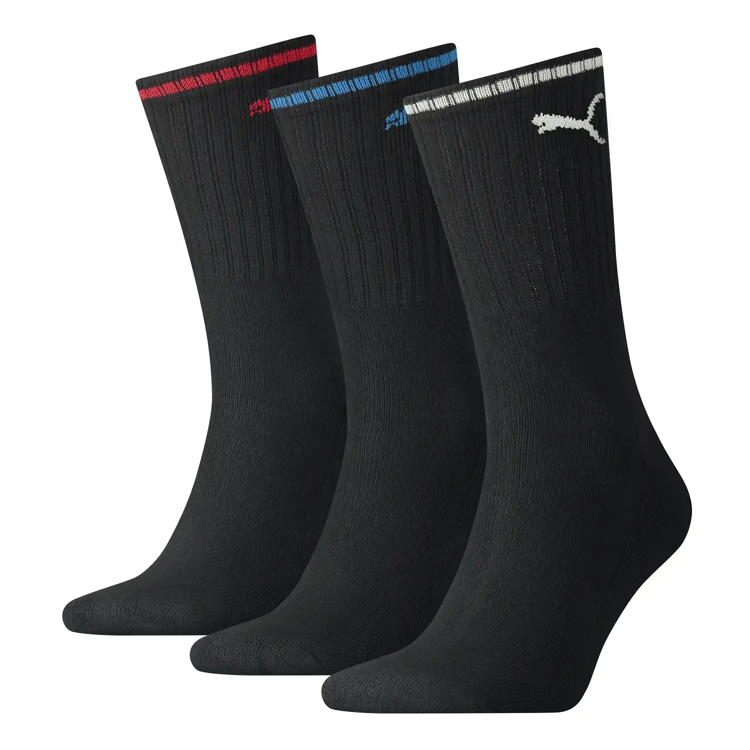 Socken "SPORT CREW STRIPE" 3-Pack in schwarz, 39/42 - Bild 1