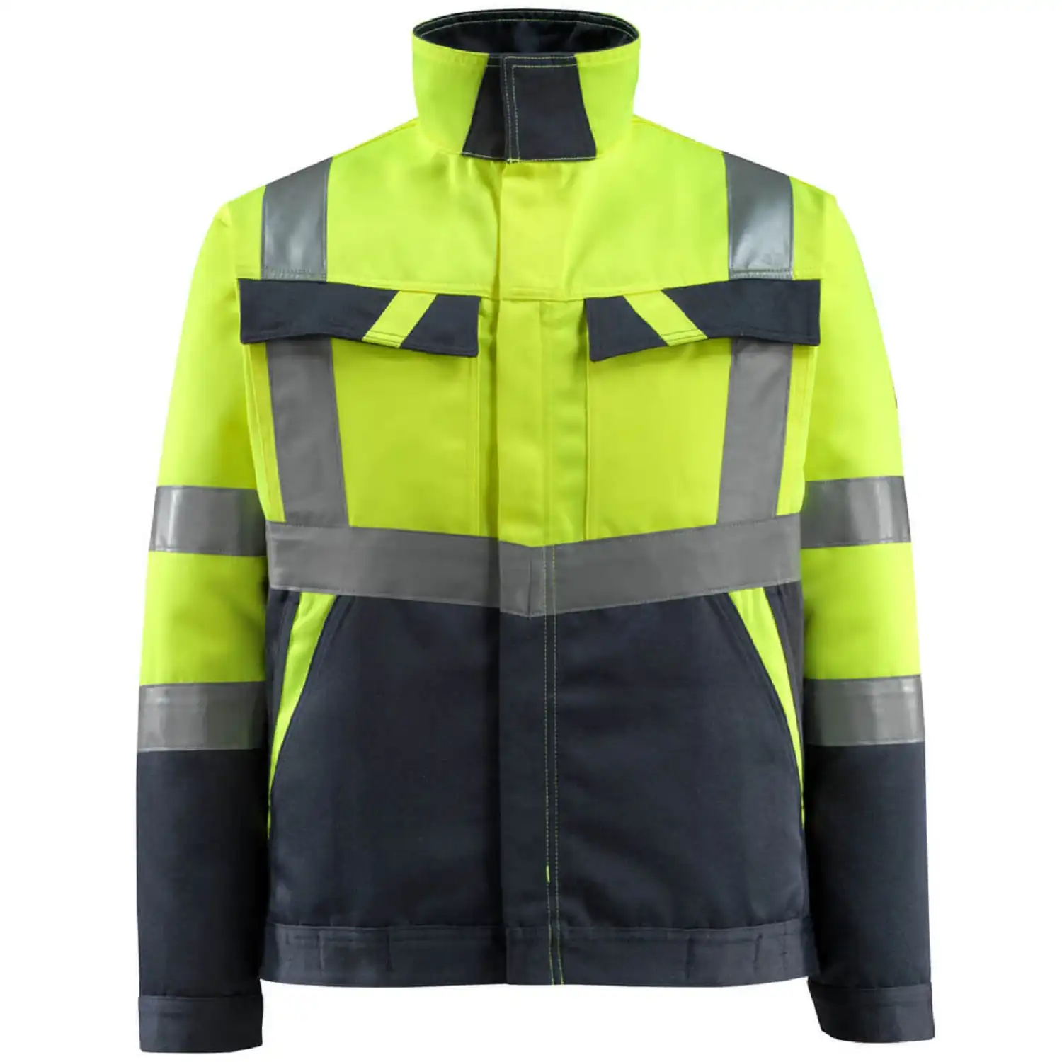 Warnschutz Jacke "FORSTER" Safe Light in gelb/schwarzblau, XXL - Bild 1