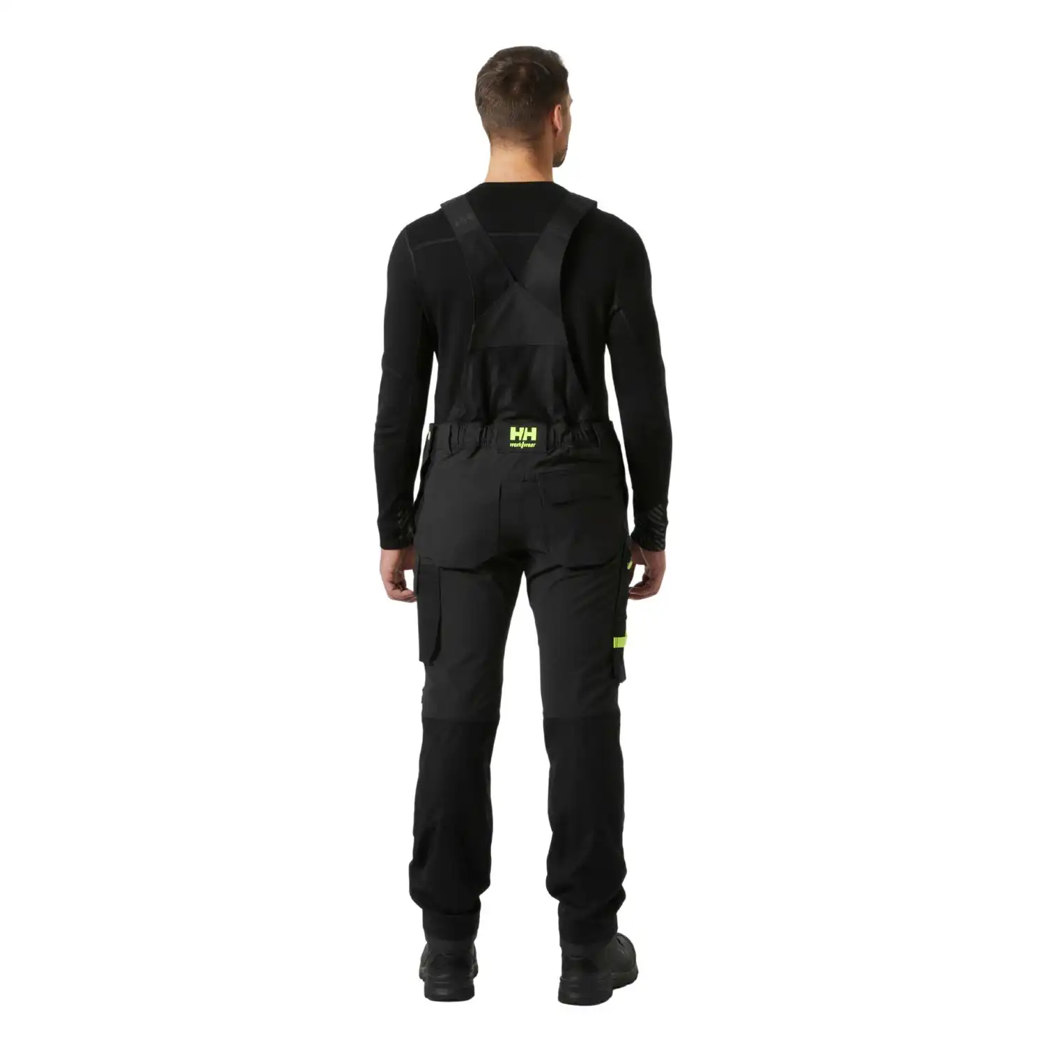 Stretch Latzhose "OXFORD 4X HH CONNECT™ BIB" in schwarz/dunkelgrau, C146 - Thumbnail 4