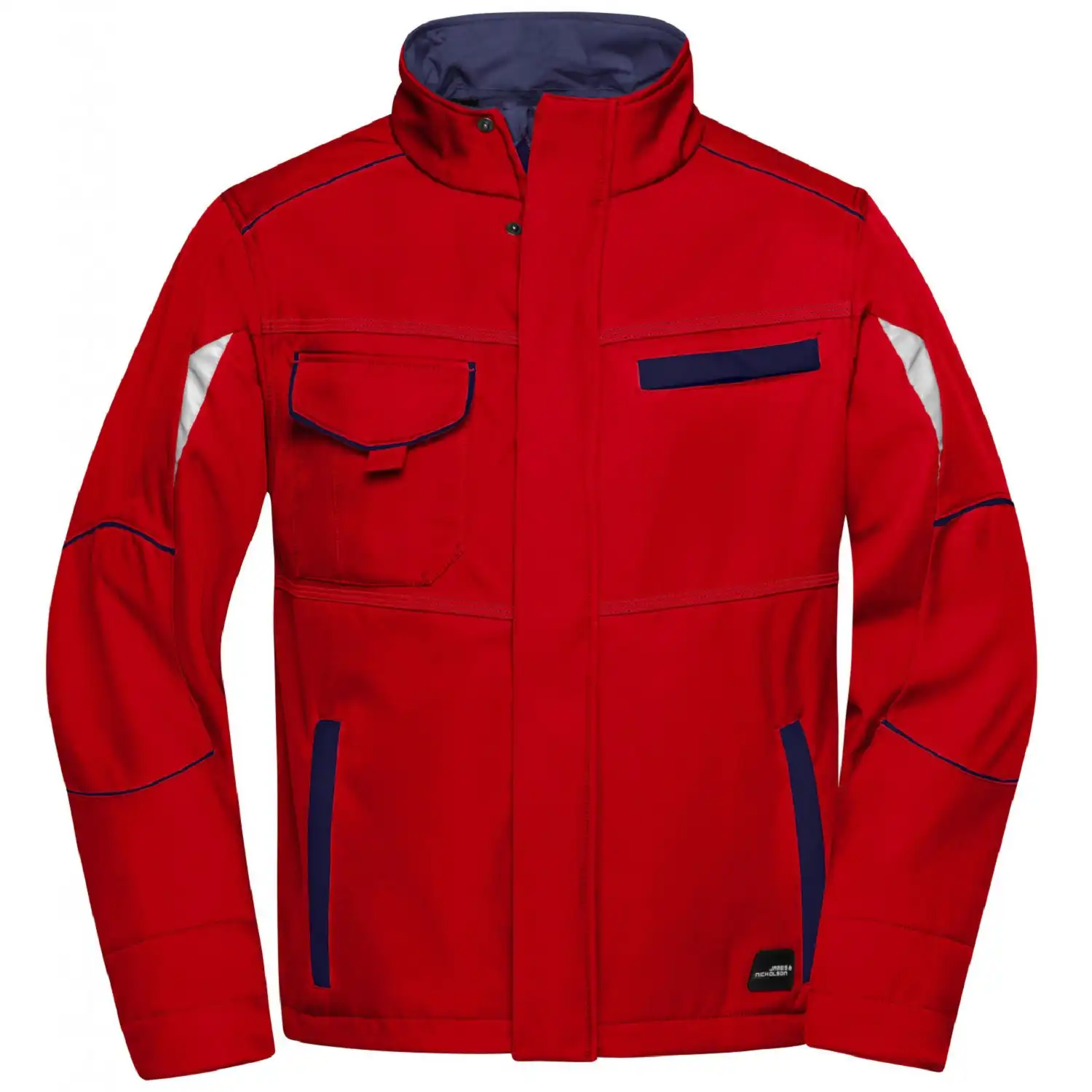 Funktions-Softshelljacke "JN851" in red/navy, 3XL - Bild 1