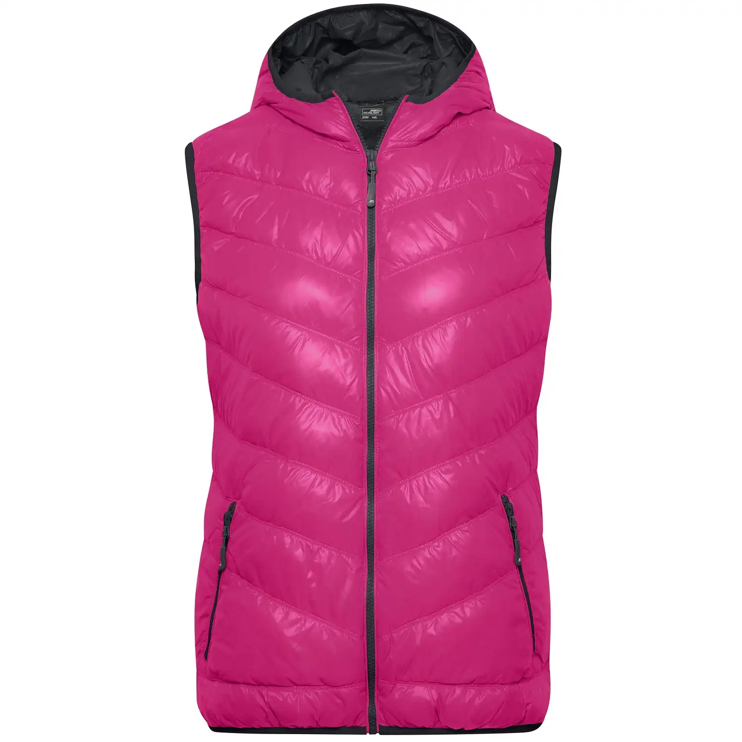Ultraleichte Damen Daunenweste "JN1061" in magenta/graphite, XXL - Bild 1