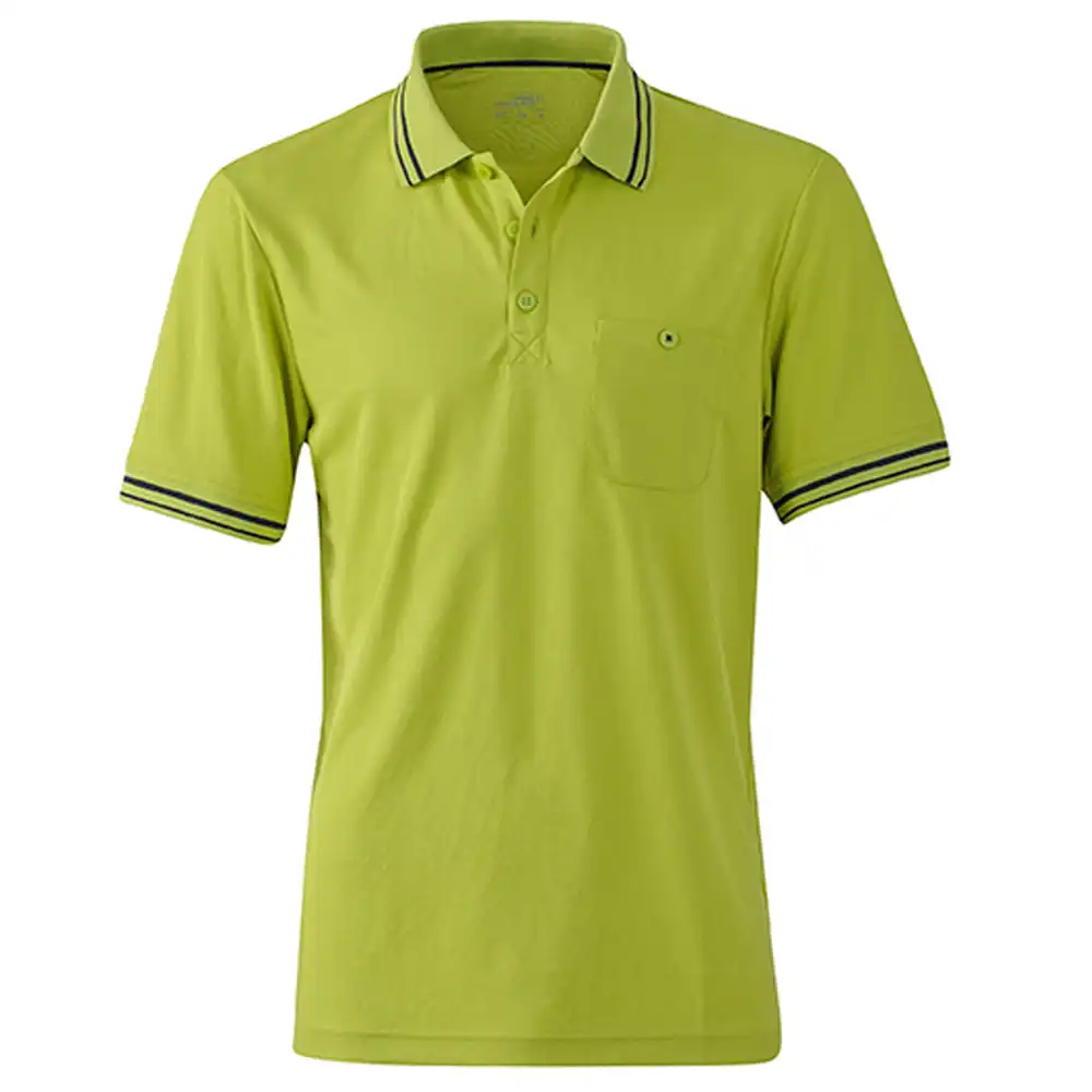 Polo-Shirt "JN702" in acid-yellow/carbon, 3XL - Bild 1