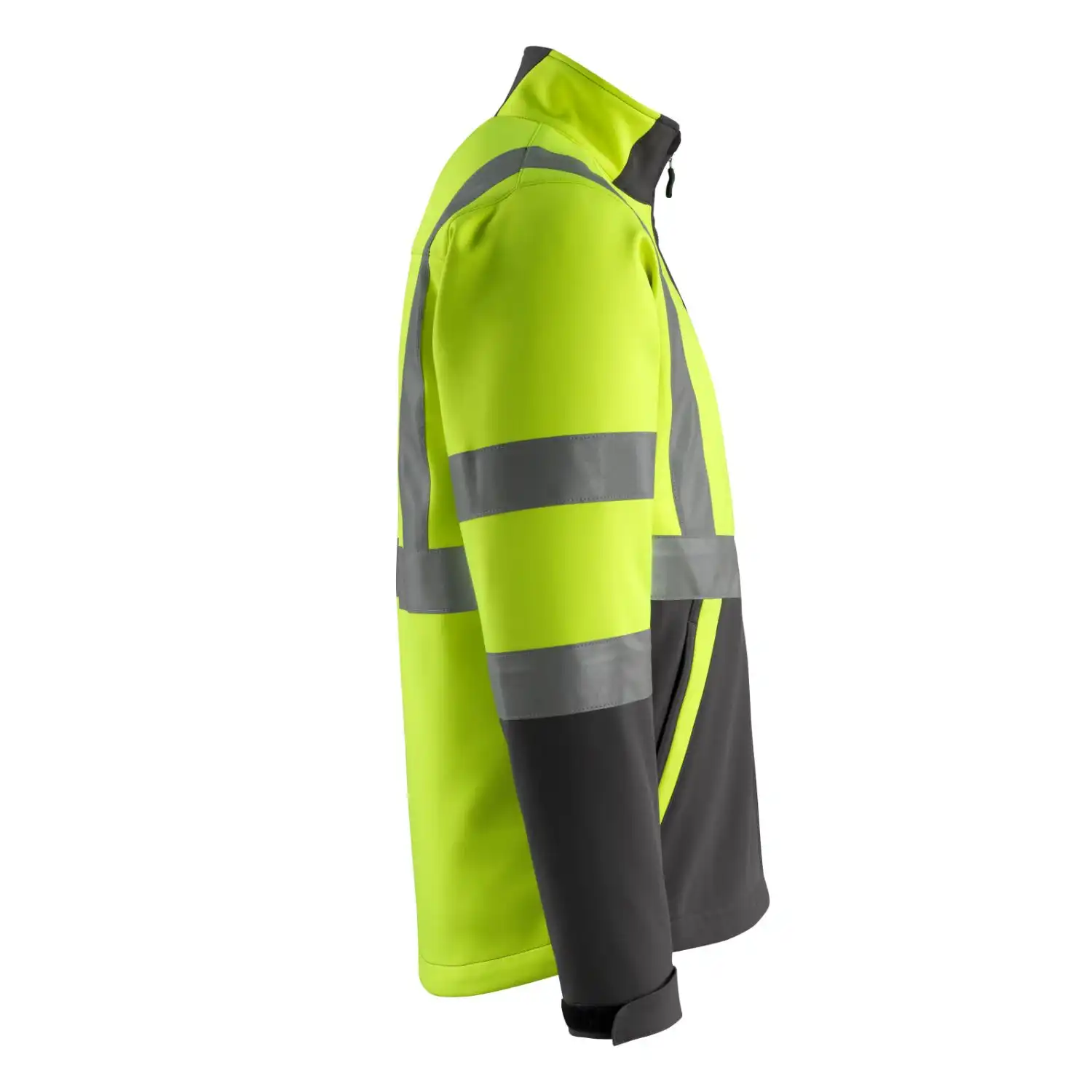 Warn-Softshelljacke "KIAMA" Safe Light in warngelb/anthrazit, XXL - Thumbnail 4
