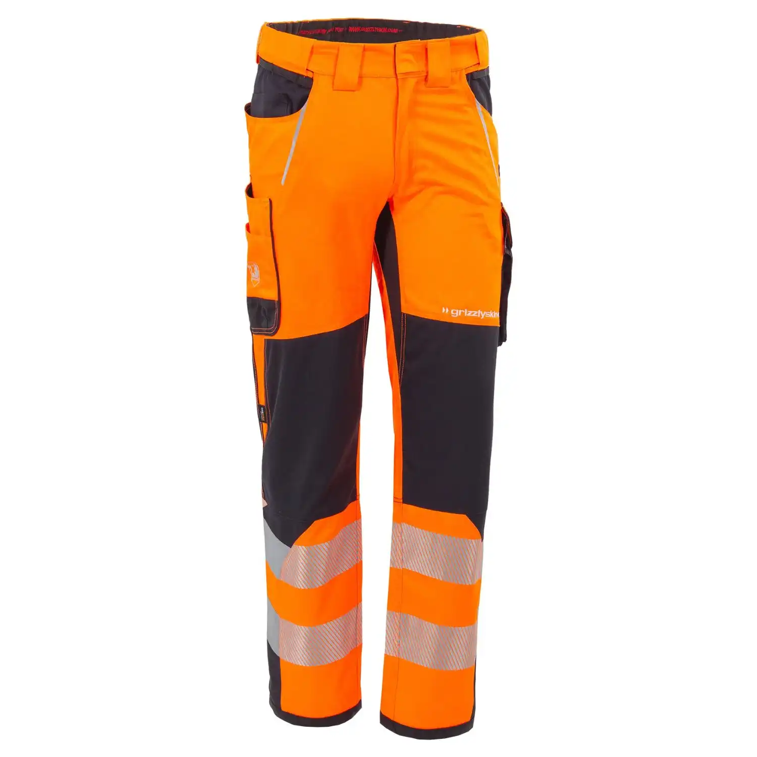  Arbeitshose "Grizzlyskin Warnschutz" in orange/schwarz, N72 - Thumbnail 1