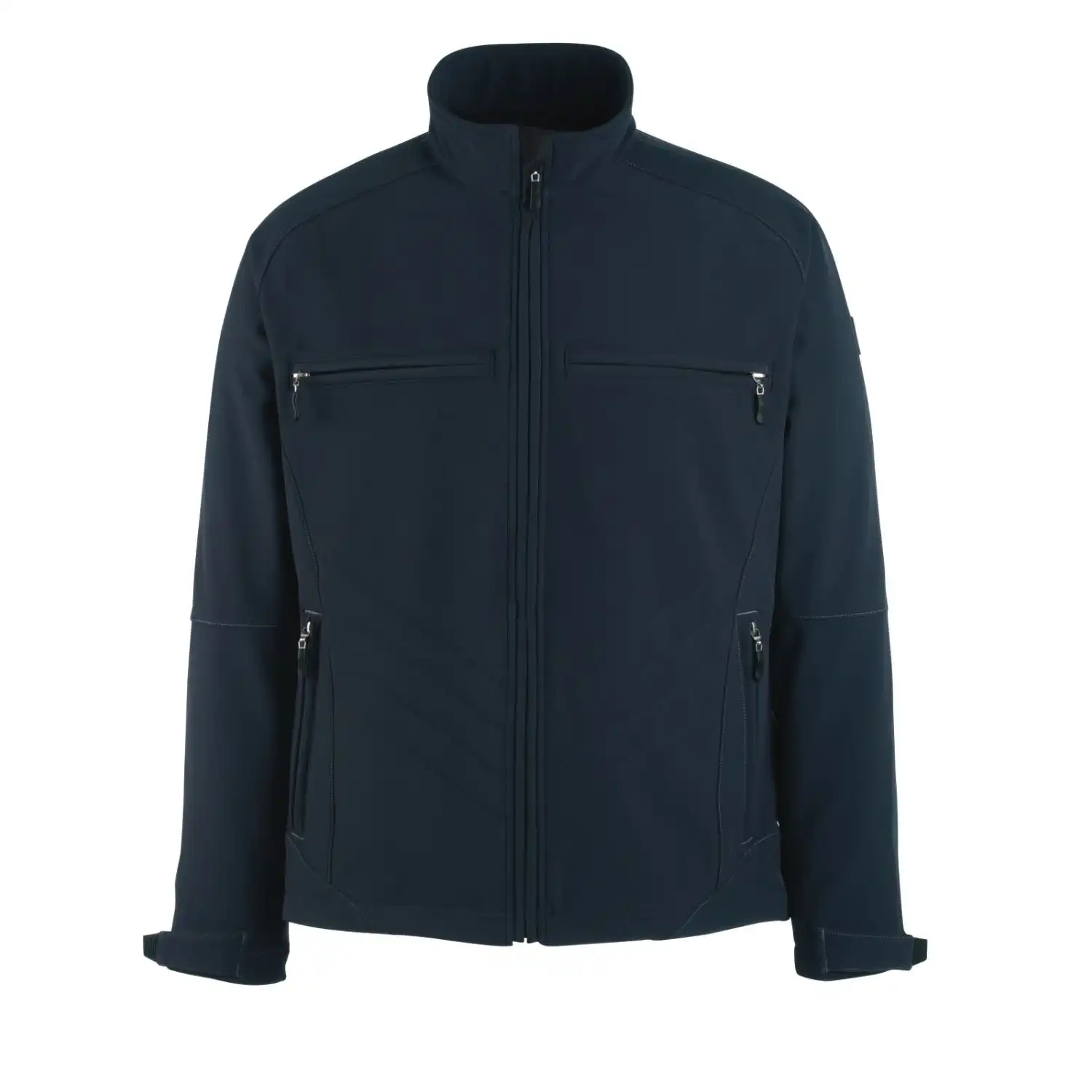 Softshelljacke "DRESDEN" Unique Einfarbig in schwarzblau, XXL - Bild 1