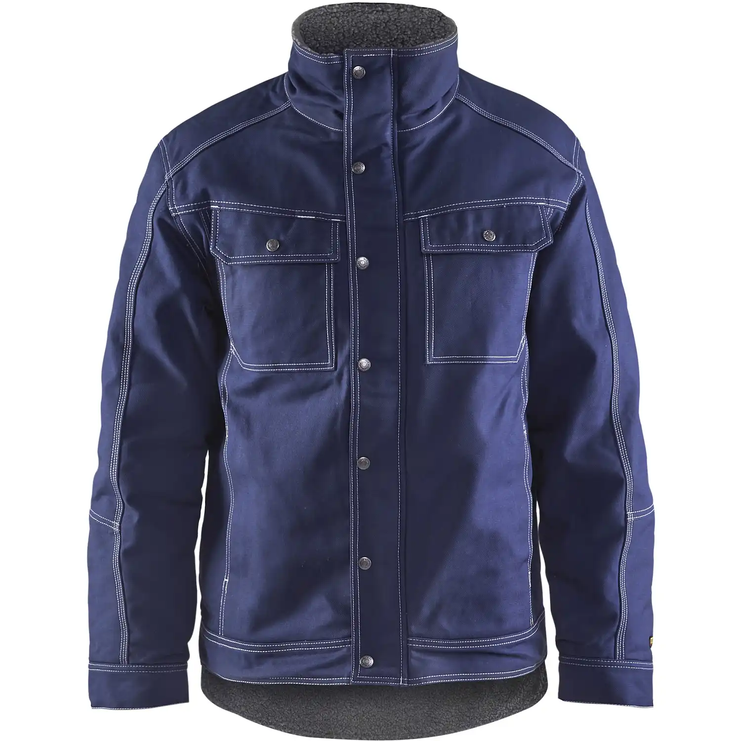 Winterjacke "4815" 100% Baumwolle in marine, M - Thumbnail 1