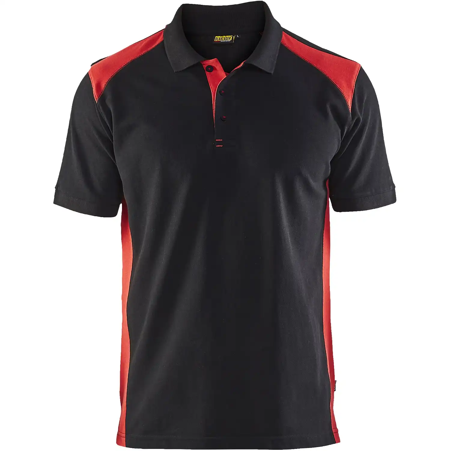 Polo-Shirt "3324" in schwarz/rot, M - Thumbnail 1