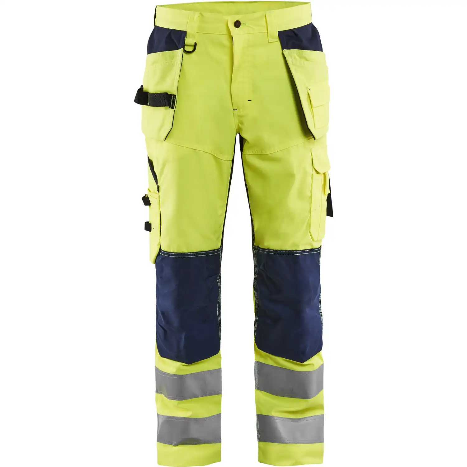 Warnschutz Handwerkerhose mit Ventilation "1565" in gelb/marine, C44 - Thumbnail 1