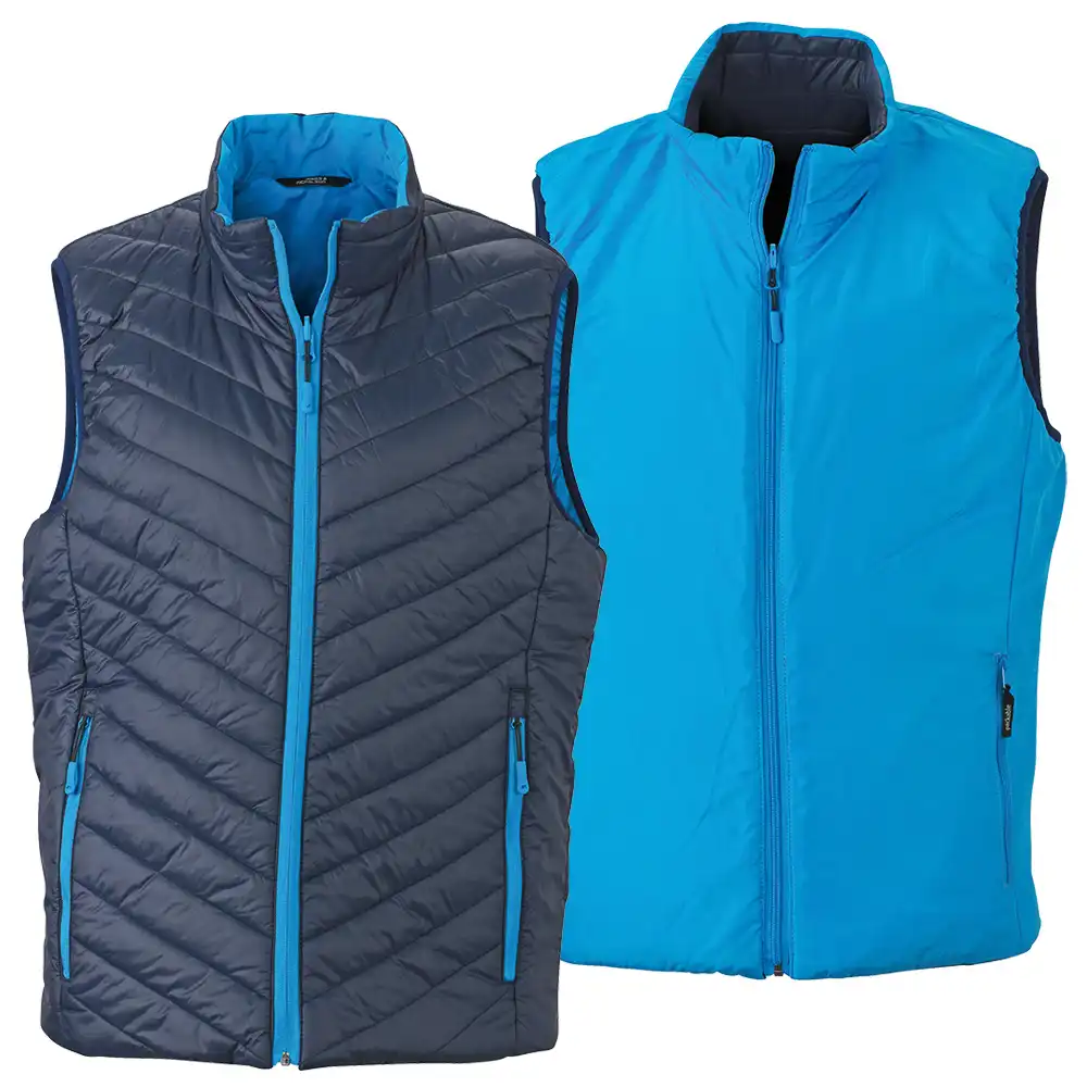 Wende Steppweste "JN1090" in navy/aqua, XL - Bild 1