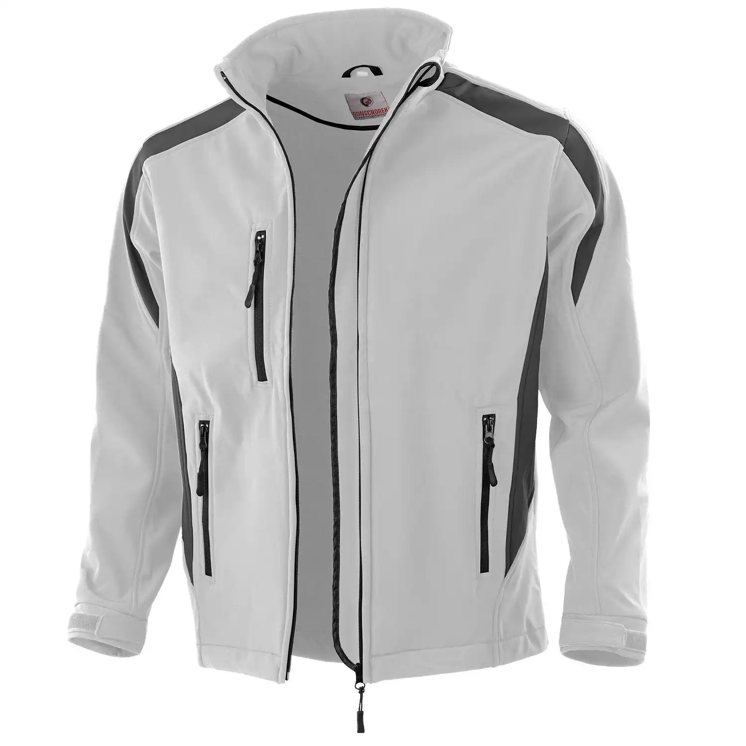 Softshelljacke "1020" in weiß/grau, L - Bild 1