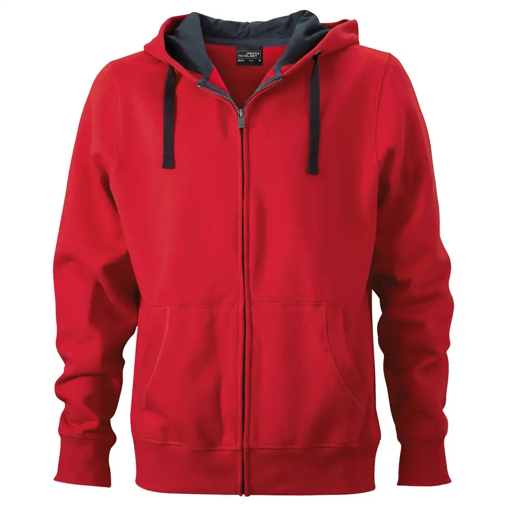 Kapuzen-Sweatjacke "JN595" in red, 3XL - Bild 1