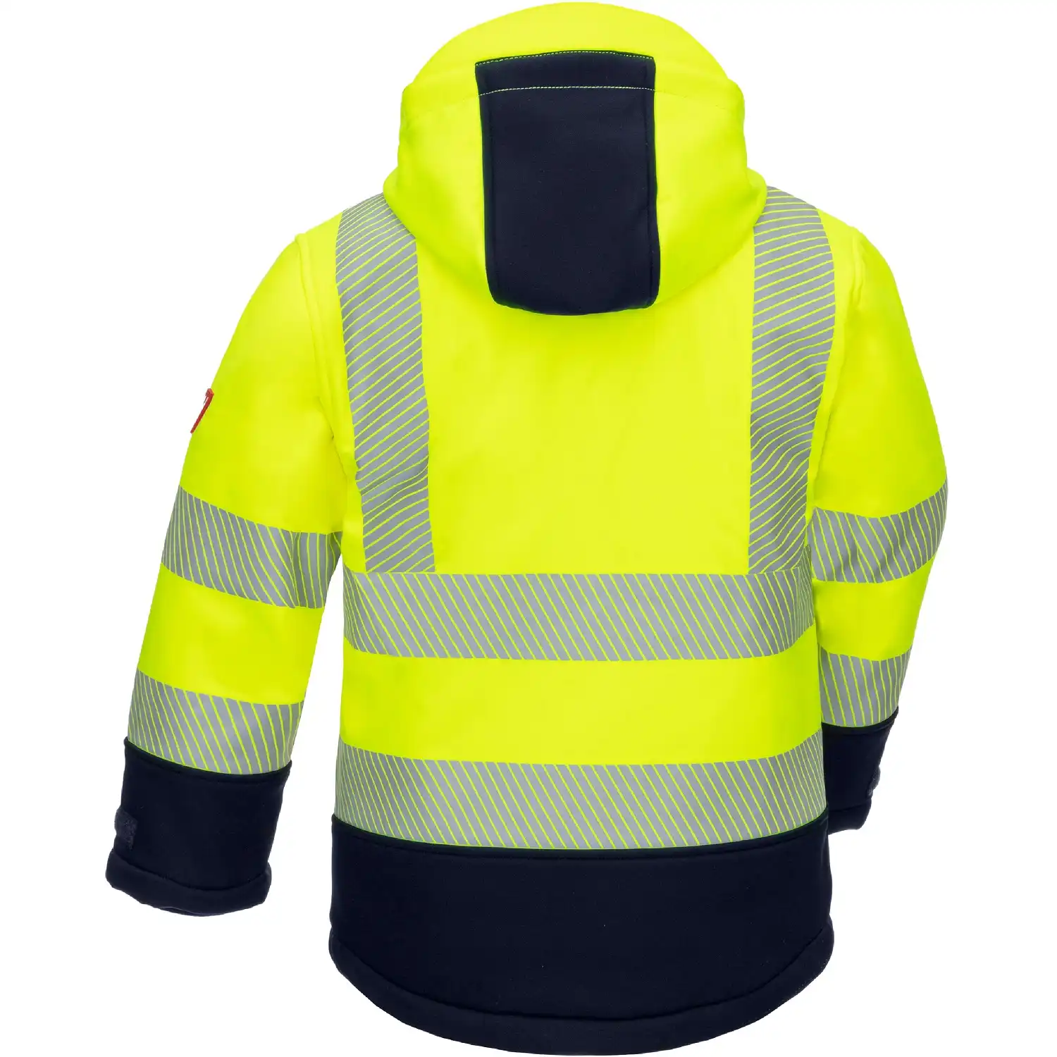 Kinder Hi-Viz Winter Softshelljacke "MOTION TEX KIDS" gelb in 110/116 - Thumbnail 2