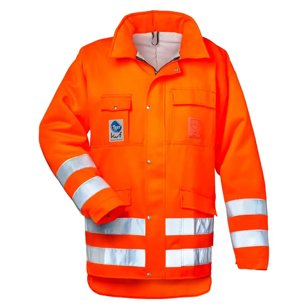 Warn- und Forstschutz-Jacke mit Schnittschutz "LINDE" orange in M - Thumbnail 1
