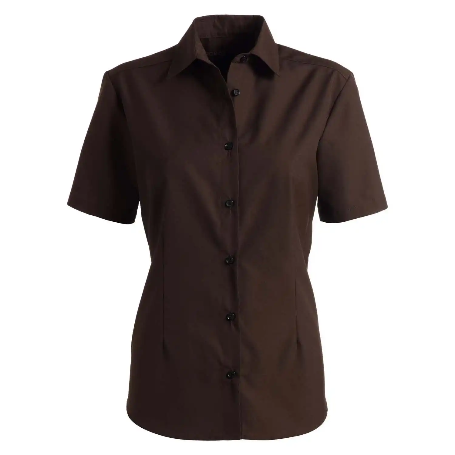 Damen Bluse kurzarm "1567" in braun, L - Bild 1