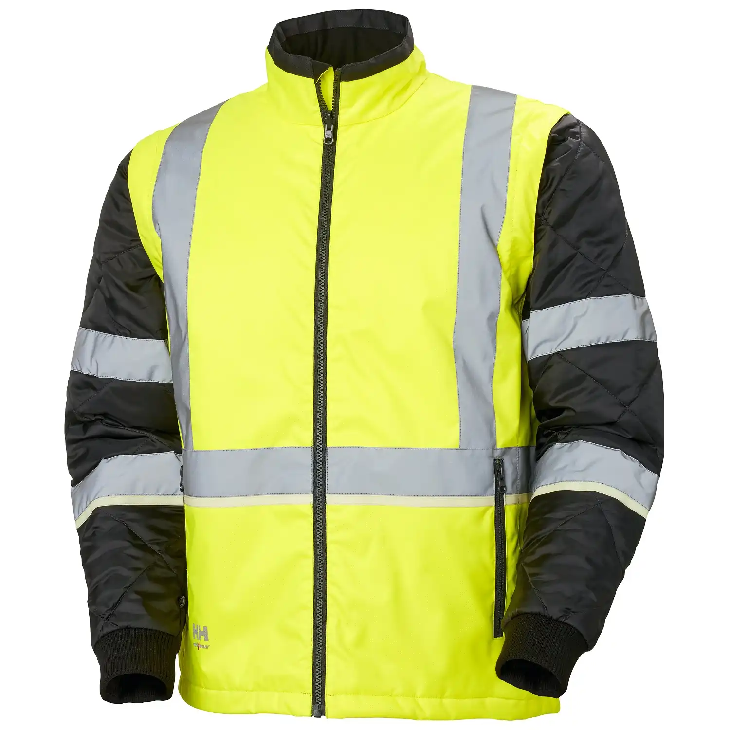 Warnschutz Steppjacke 2in1 "UC-ME" Nachtleuchtend in gelb/schwarz, L - Thumbnail 1