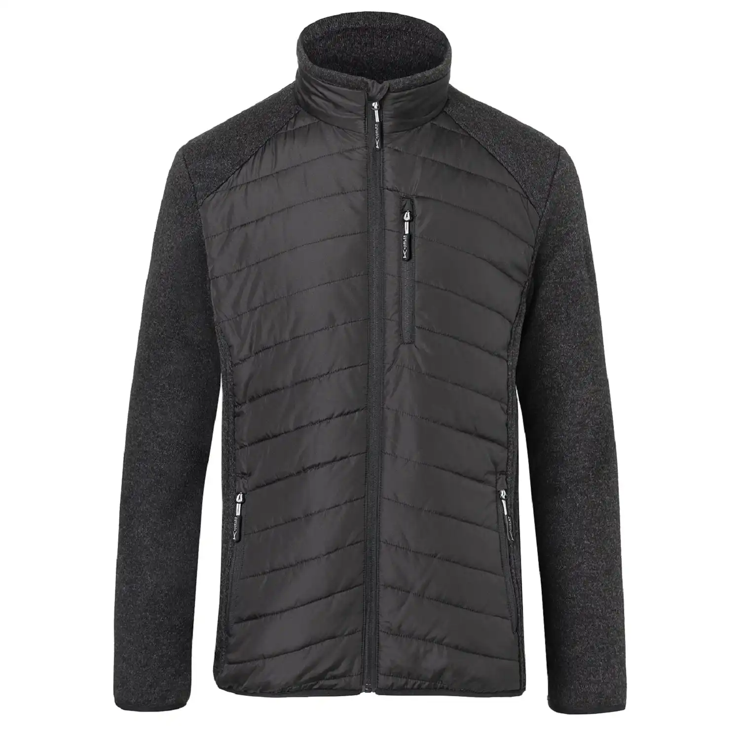 Hybrid-Steppjacke "1342" WEATHER in schwarz/dunkelgrau, L - Thumbnail 1