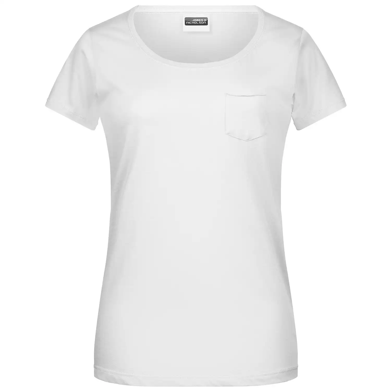 Damen T-Shirt Pocket "JN8003" in white, XS - Bild 1