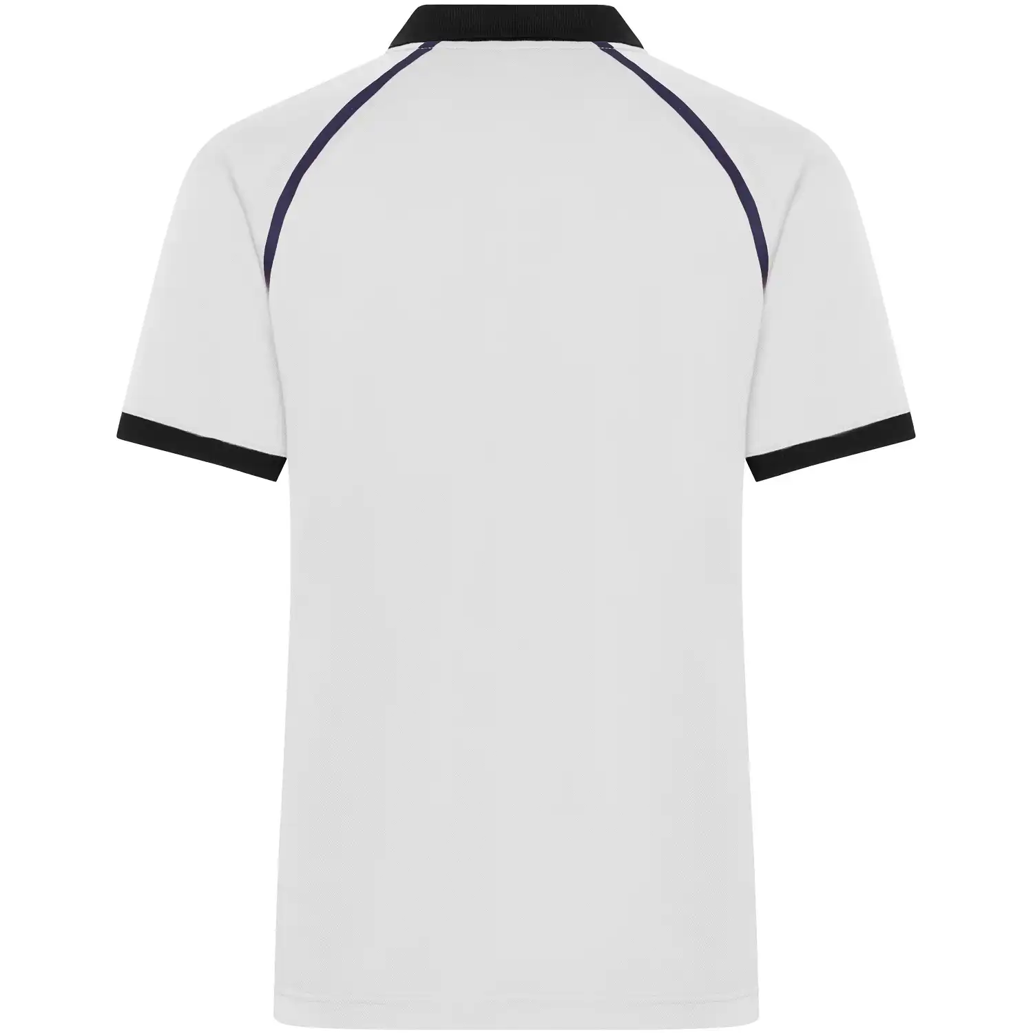 Zip Polo-Shirt "JN1308" in white/black, 3XL - Thumbnail 2