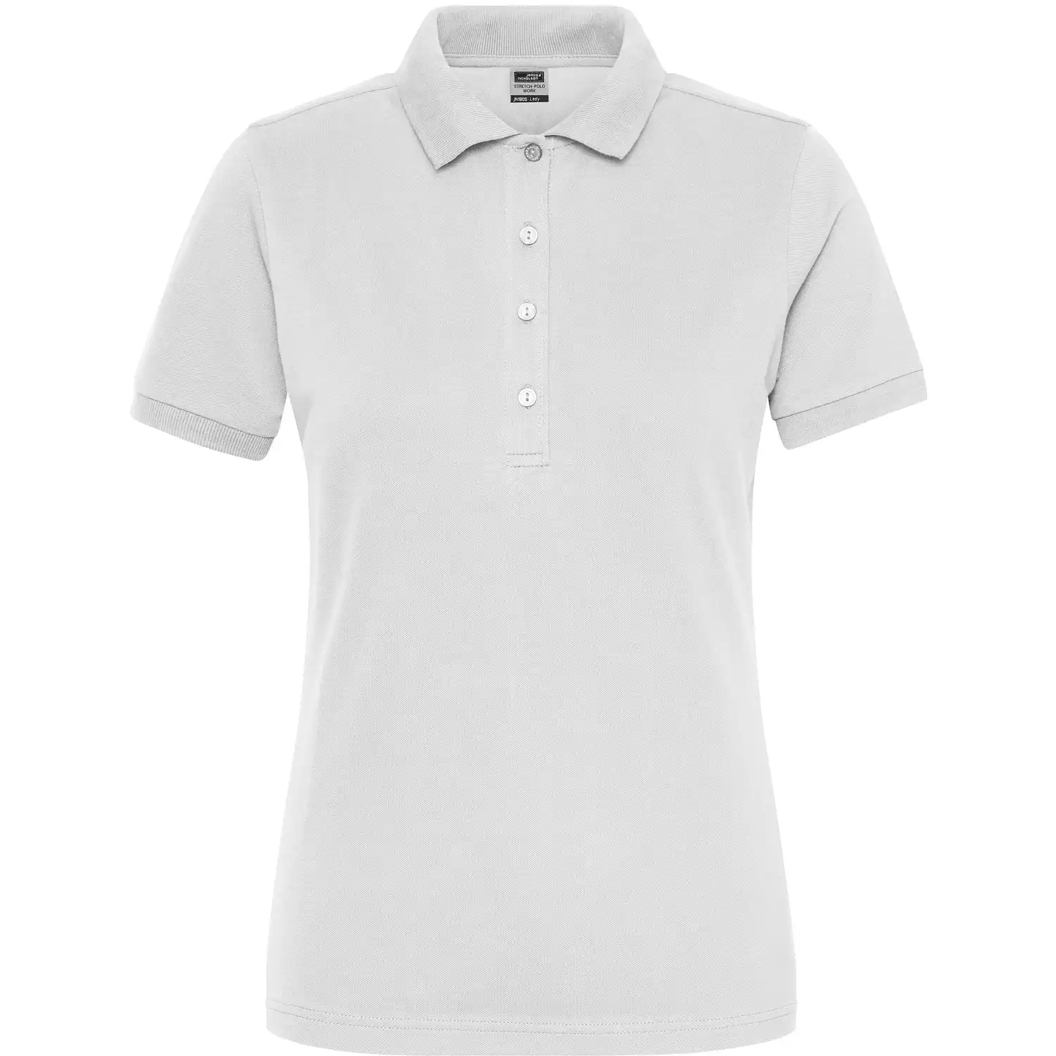 Damen Bio Stretch Polo-Shirt "JN1805" UV-Schutz in white, 3XL - Bild 1