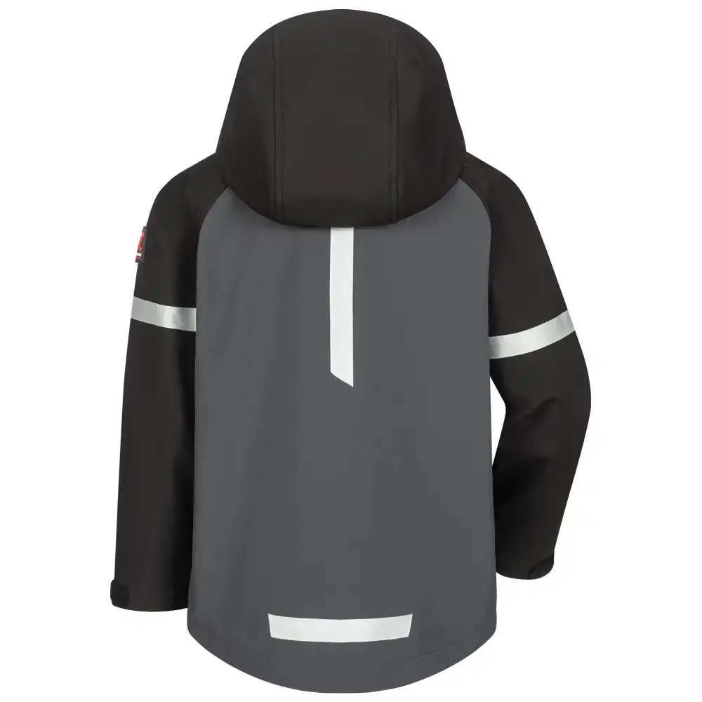 Kinder Softshelljacke "WIGALD"  grau/schwarz in 98/104 - Thumbnail 2
