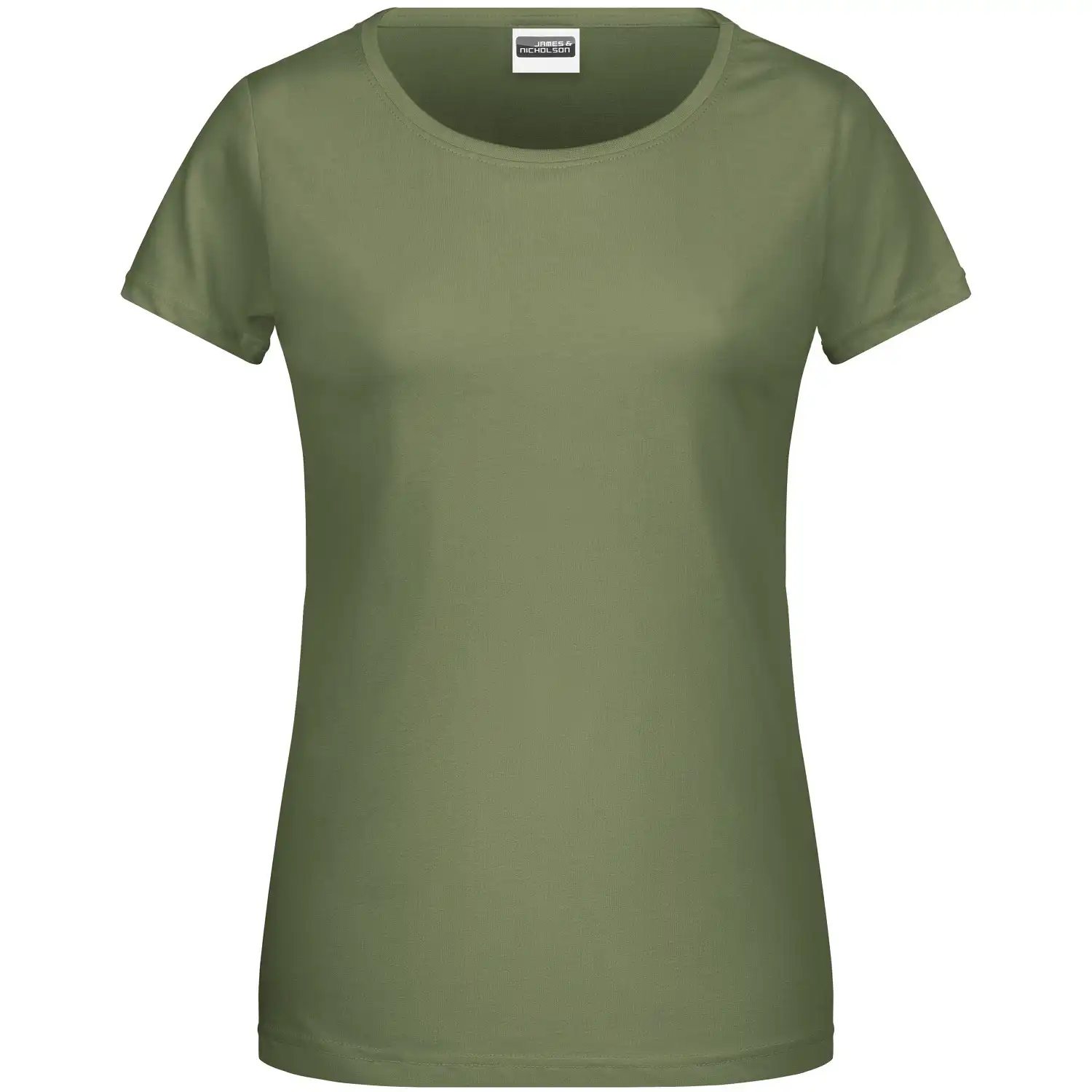 Damen Basic T-Shirt "8007" in khaki, L - Bild 1