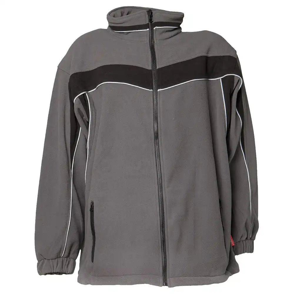 Fleecejacke "PLALINE" in schiefer/schwarz, XL - Bild 1