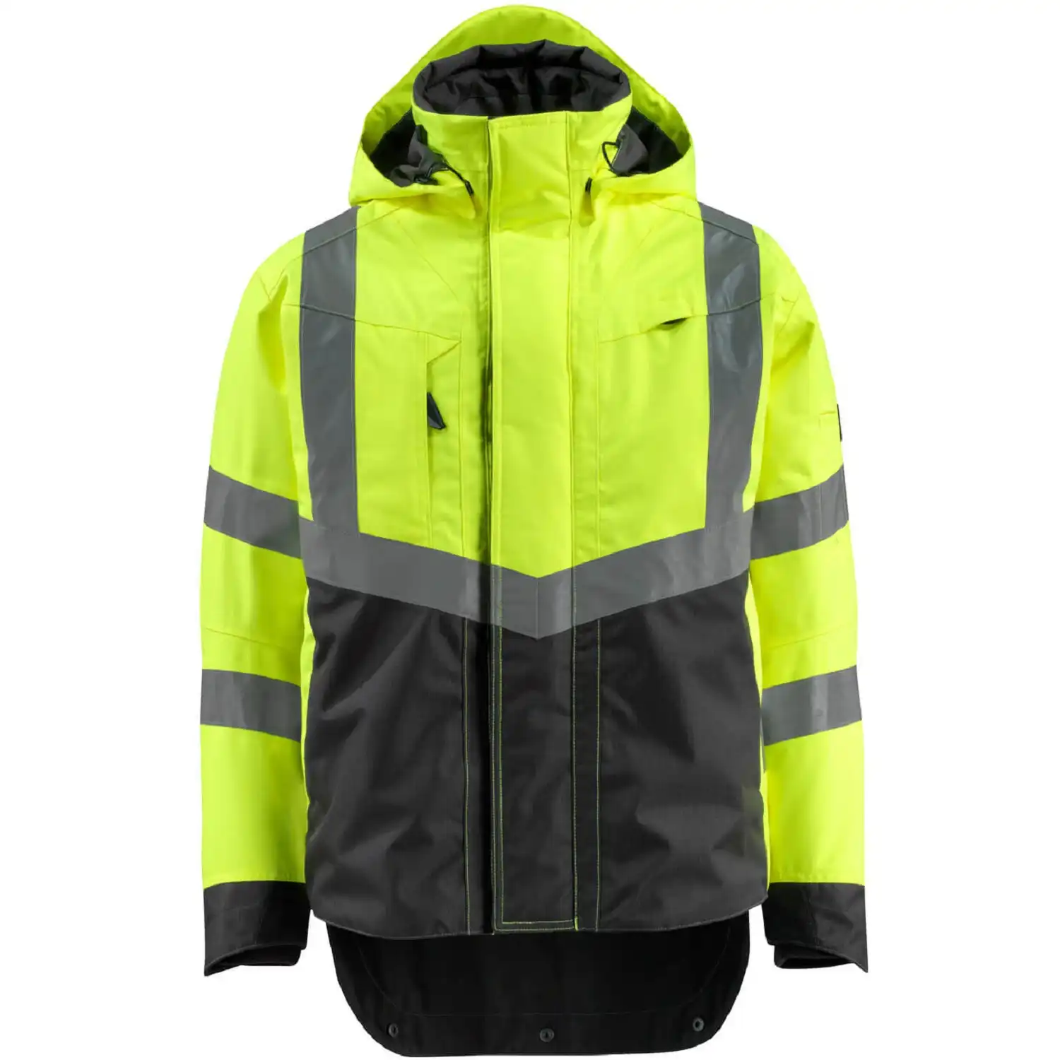 Warnschutz Hardshell-Regenjacke "HARLOW" Safe Supreme zweifarbig in gelb/schwarz, M - Bild 1