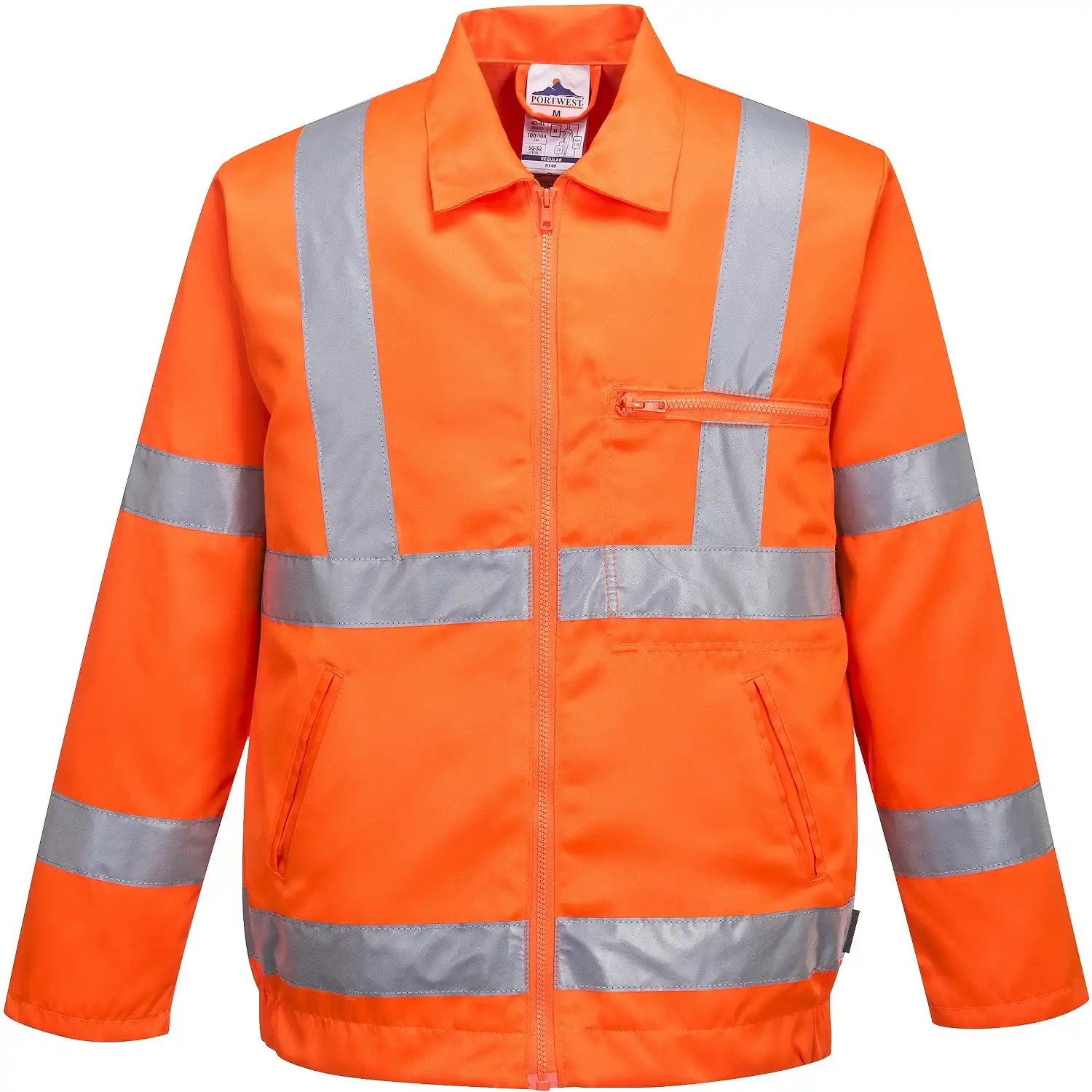 Warnschutz Bundjacke "RT40" Bahn orange in S - Thumbnail 1