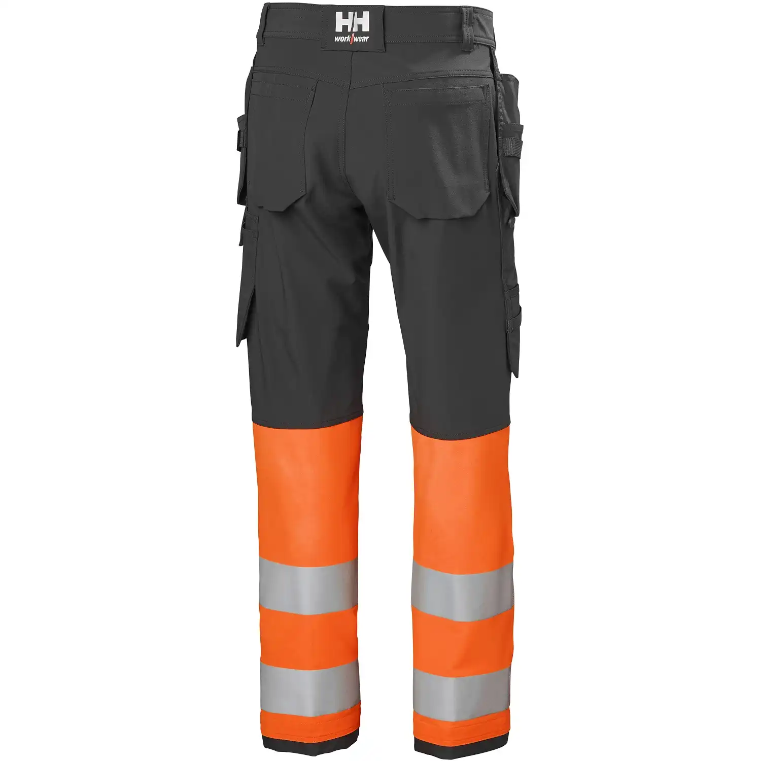 Stretch Warnschutz Handwerkerhose "ALNA 4X" Kl. 1 in orange/schwarz, C44 - Thumbnail 2