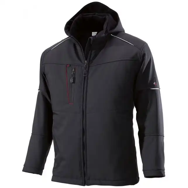 Winter-Softshelljacke "1869-572" Outdoor in schwarz, L - Thumbnail 1