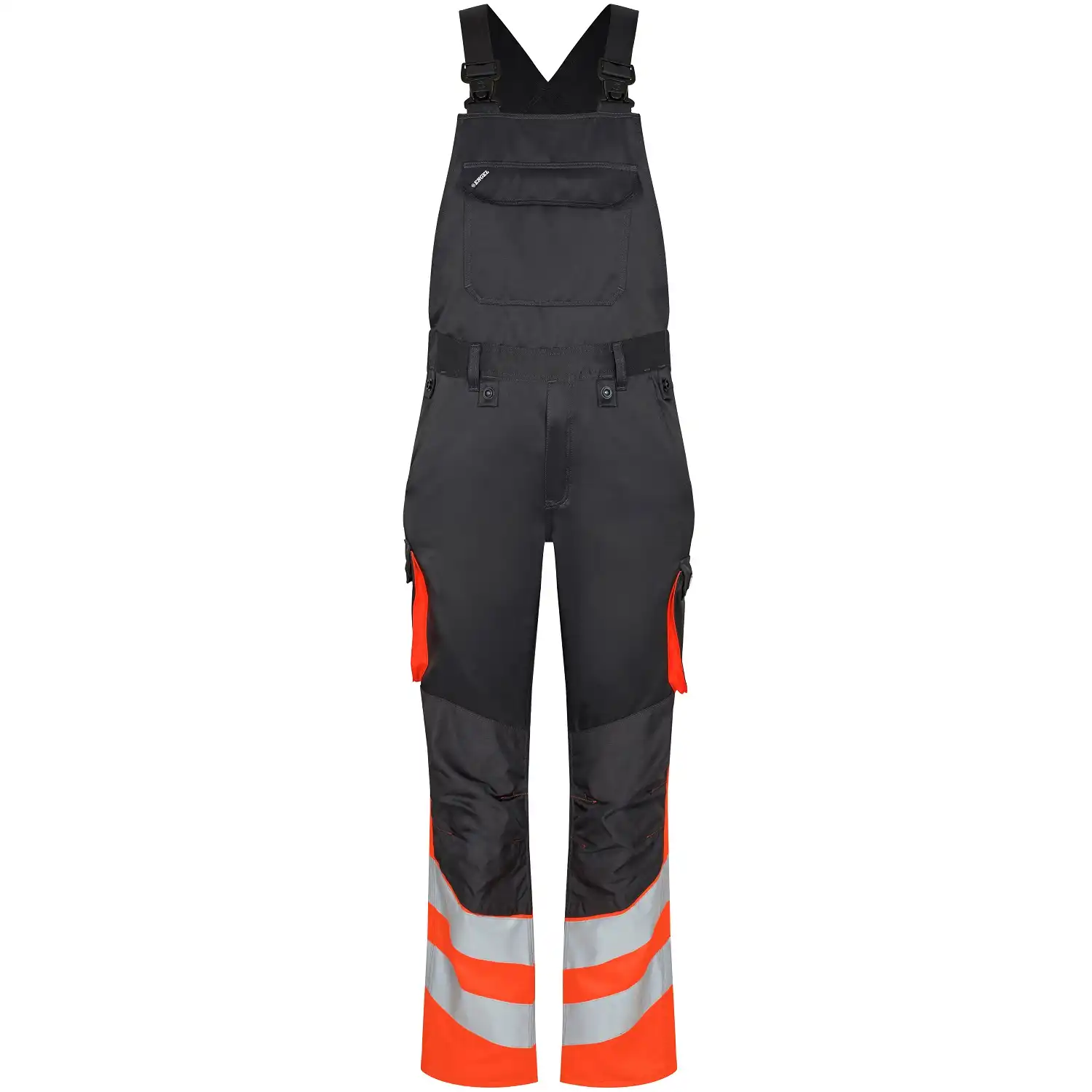 Warnschutz Latzhose "3547-319" Safety leicht UV-Schutz in anthrazit/orange, 110 - Bild 1