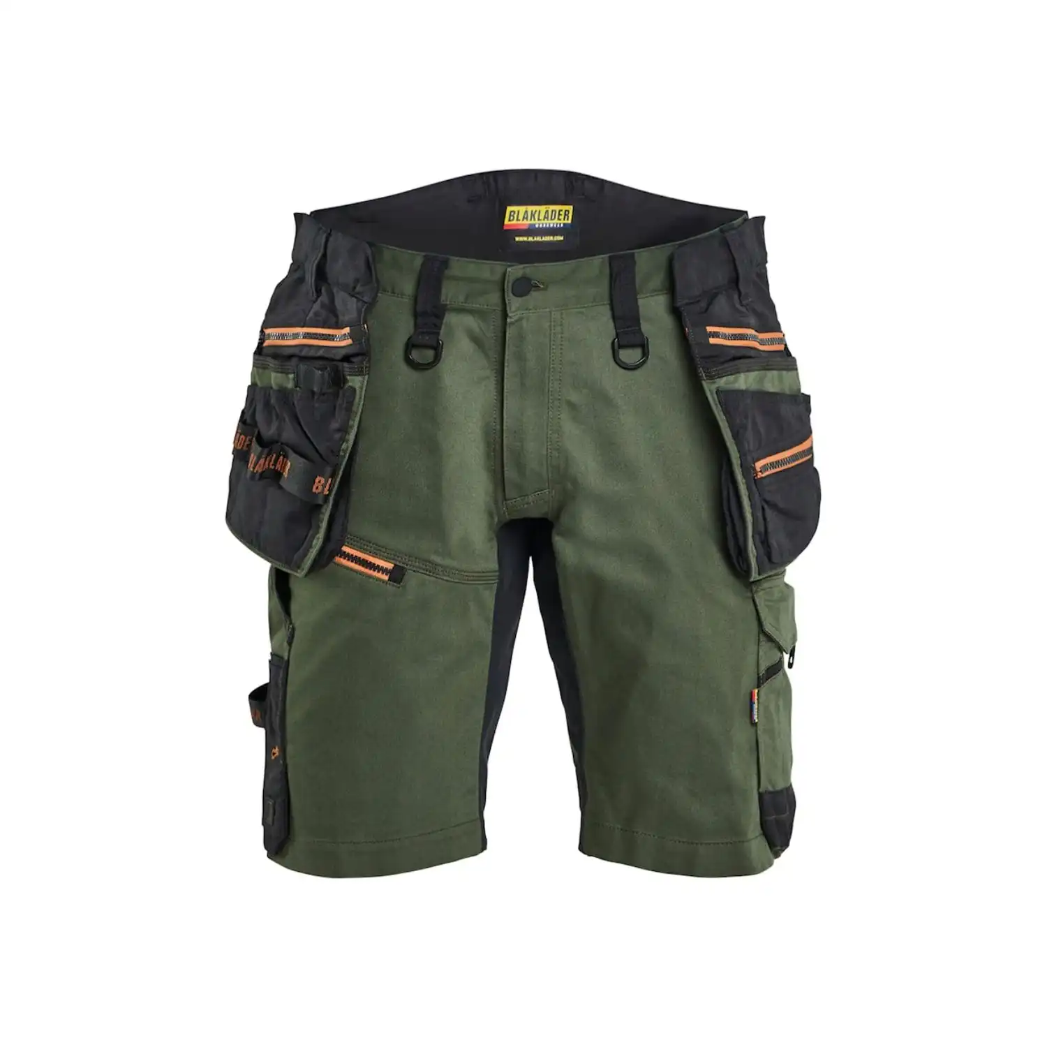 Stretch Shorts "STRIKER" in C46, waldgrün/rost - Thumbnail 1