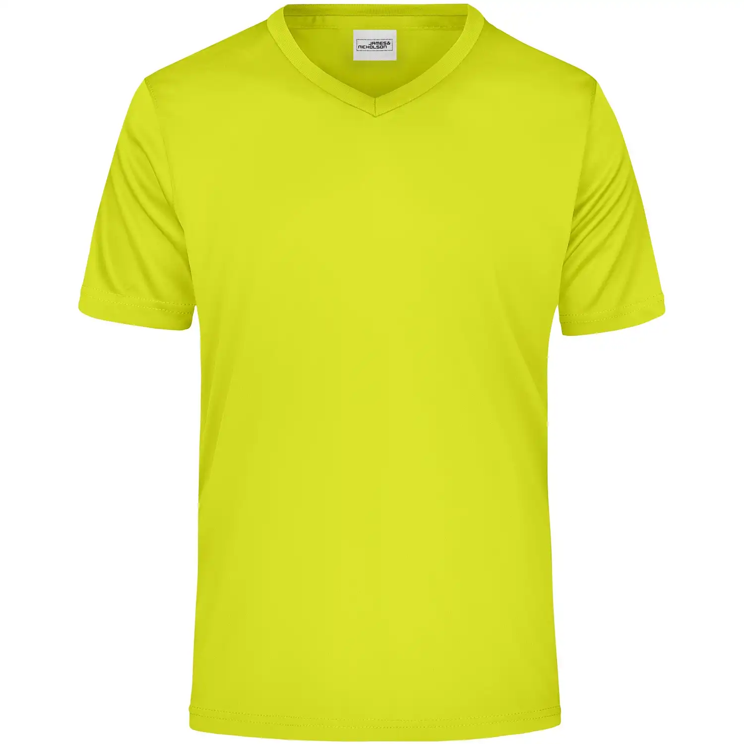 Active-V-Shirt "JN736" in acid-yellow, M - Bild 1