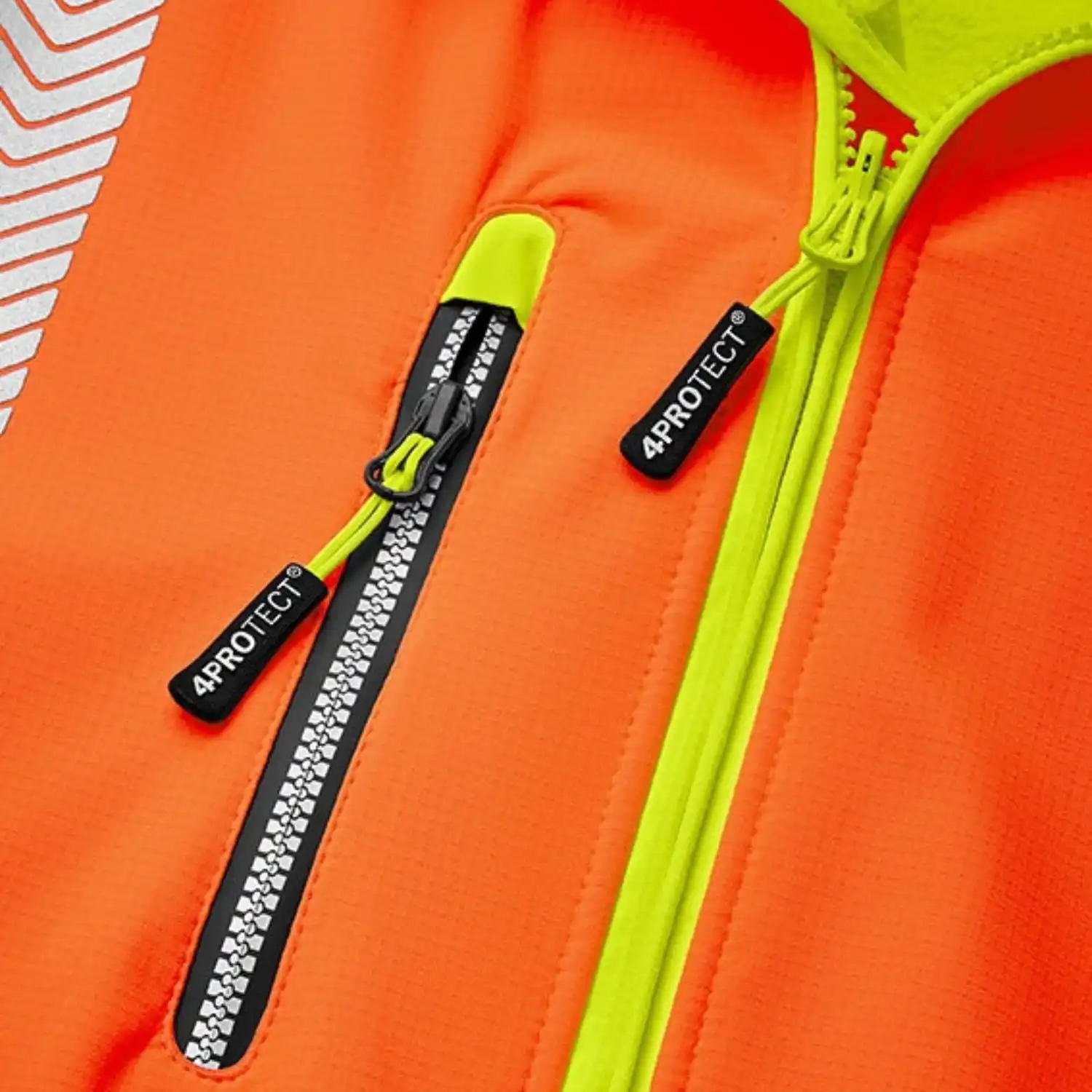 Warnschutz Softshelljacke "HOUSTON" in orange/gelb, L - Thumbnail 4