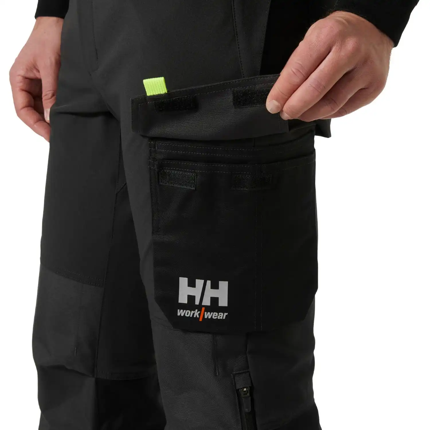 Stretch Latzhose "OXFORD 4X HH CONNECT™ BIB" in schwarz/dunkelgrau, C146 - Thumbnail 6