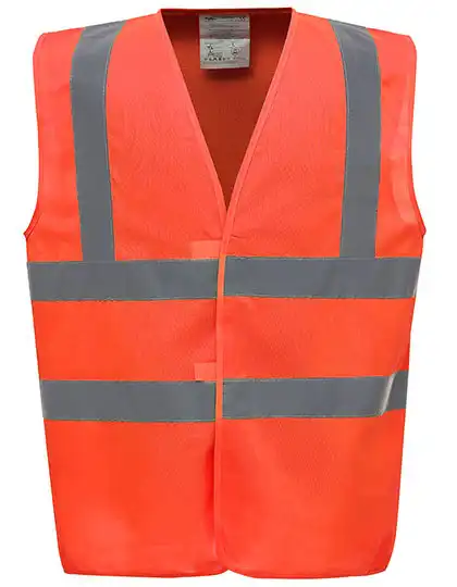 Warnschutz-Weste High-Vis 2-Bands "YK100" in Orange, S - Bild 1