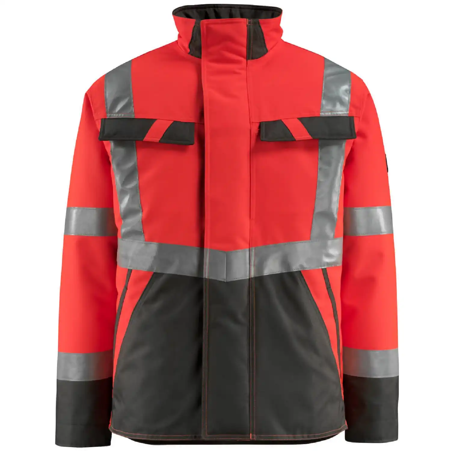 Warnschutz Pilotjacke "PENRITH" Safe Light in rot/anthrazit, XXL - Bild 1