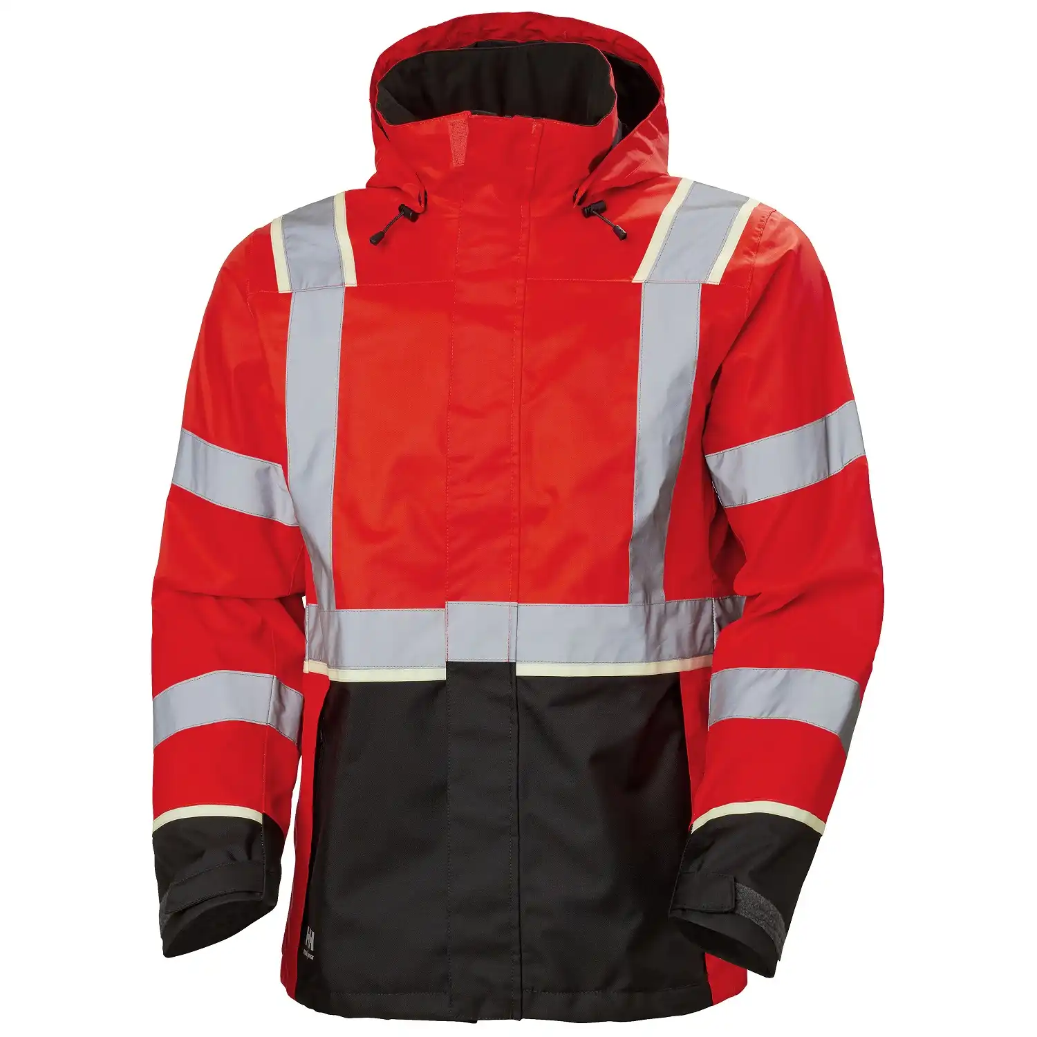 Warnschutz Regenjacke "UC-ME" in rot/schwarz, L - Thumbnail 1