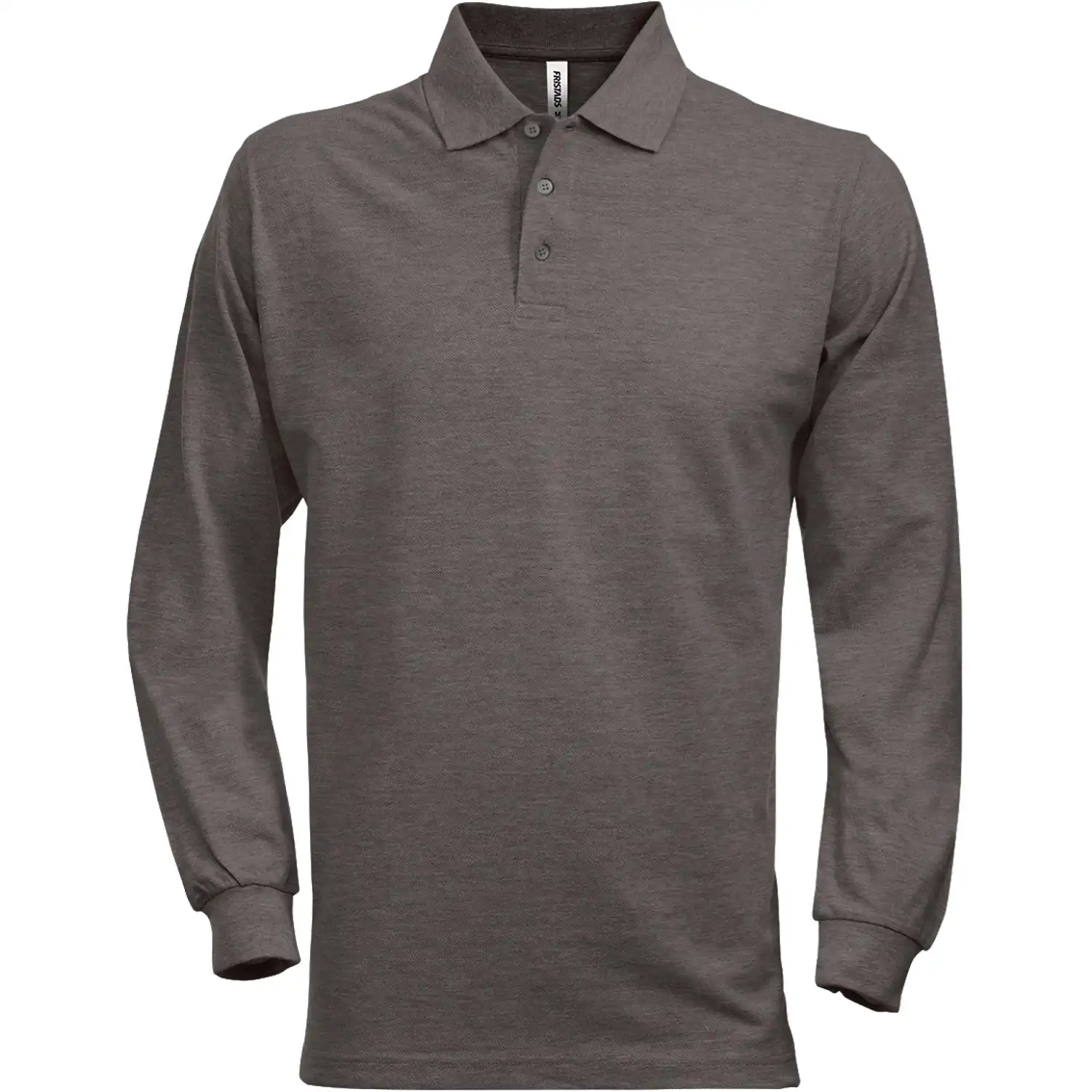 Langarm Polo-Shirt "1722 PIQ" in dunkelgrau, XL - Bild 1