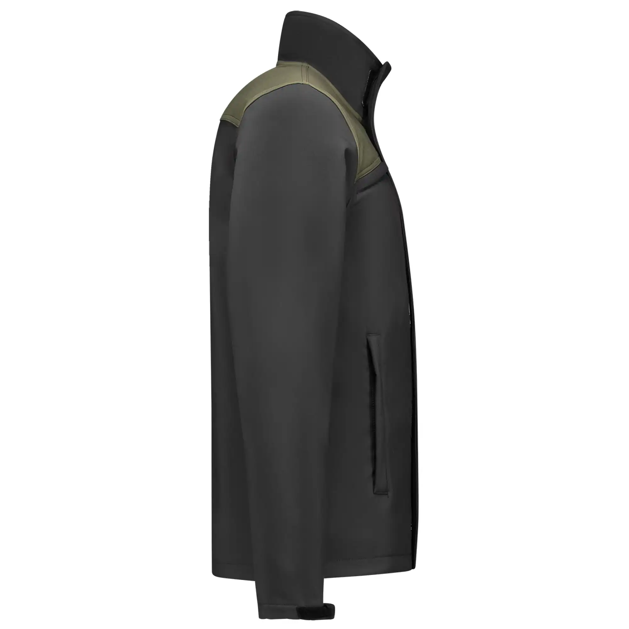 Softshelljacke Bicolor "402021" Workwear in XS, dark grey/army - Thumbnail 4