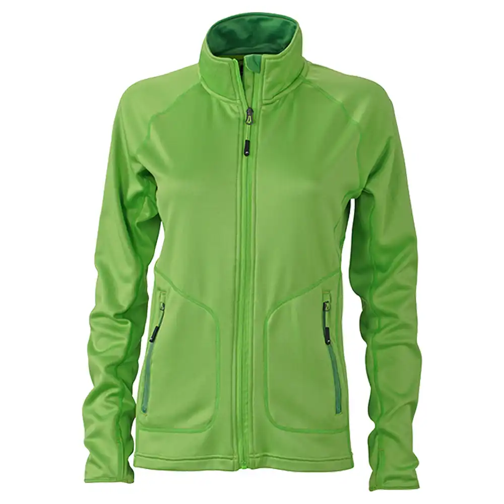 Damen Stretchfleece-Jacke "JN763" in grün, S - Bild 1