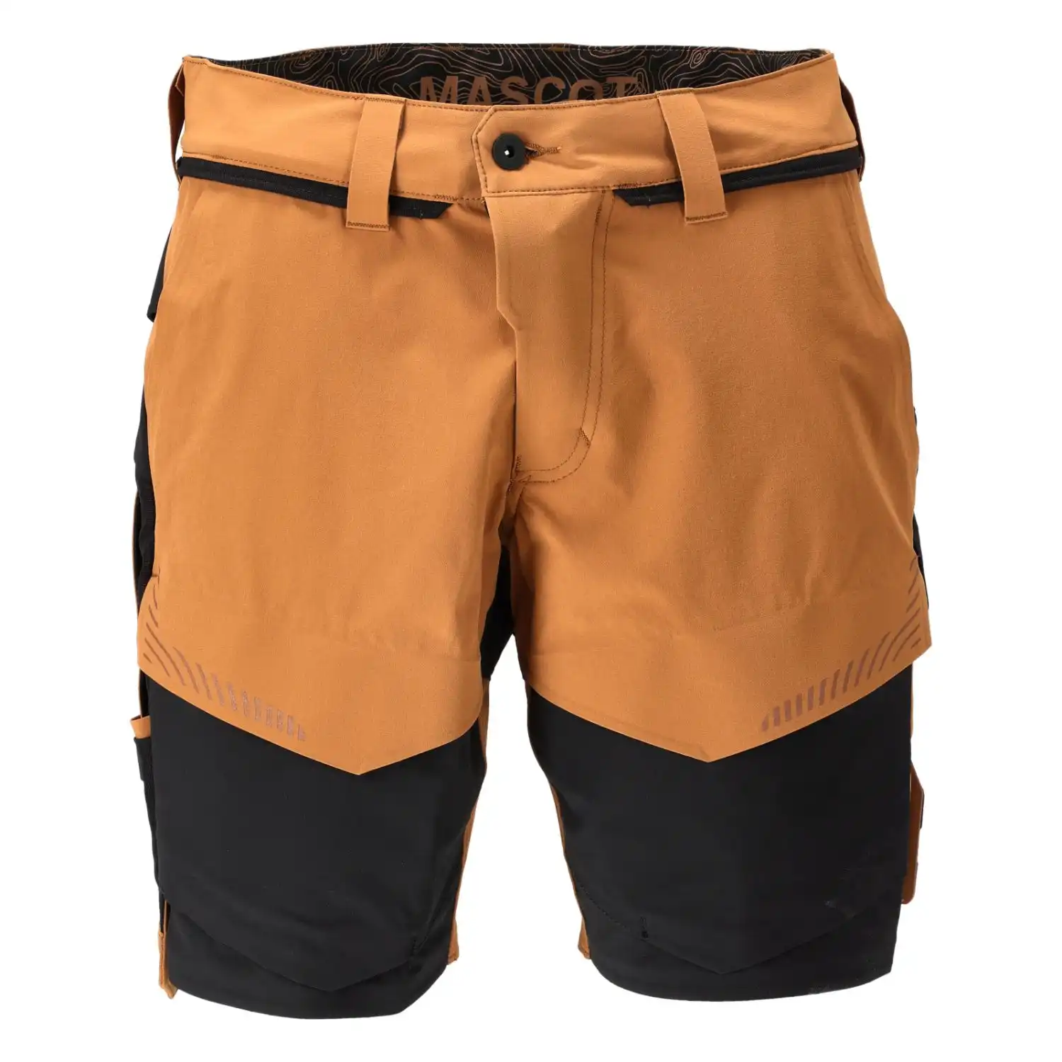 Stretch-Shorts "22149-605" Customized in nussbraun/schwarz, 29C58 - Thumbnail 1