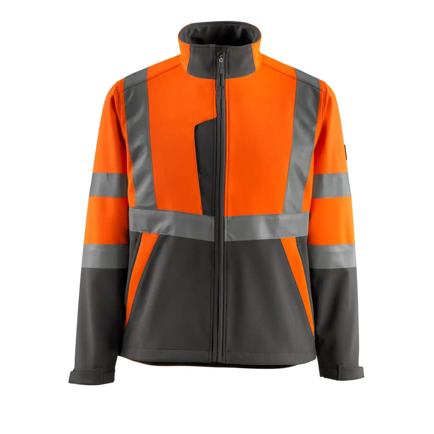 Warn-Softshelljacke "KIAMA" Safe Light in warnorange/anthrazit, XXL - Thumbnail 1
