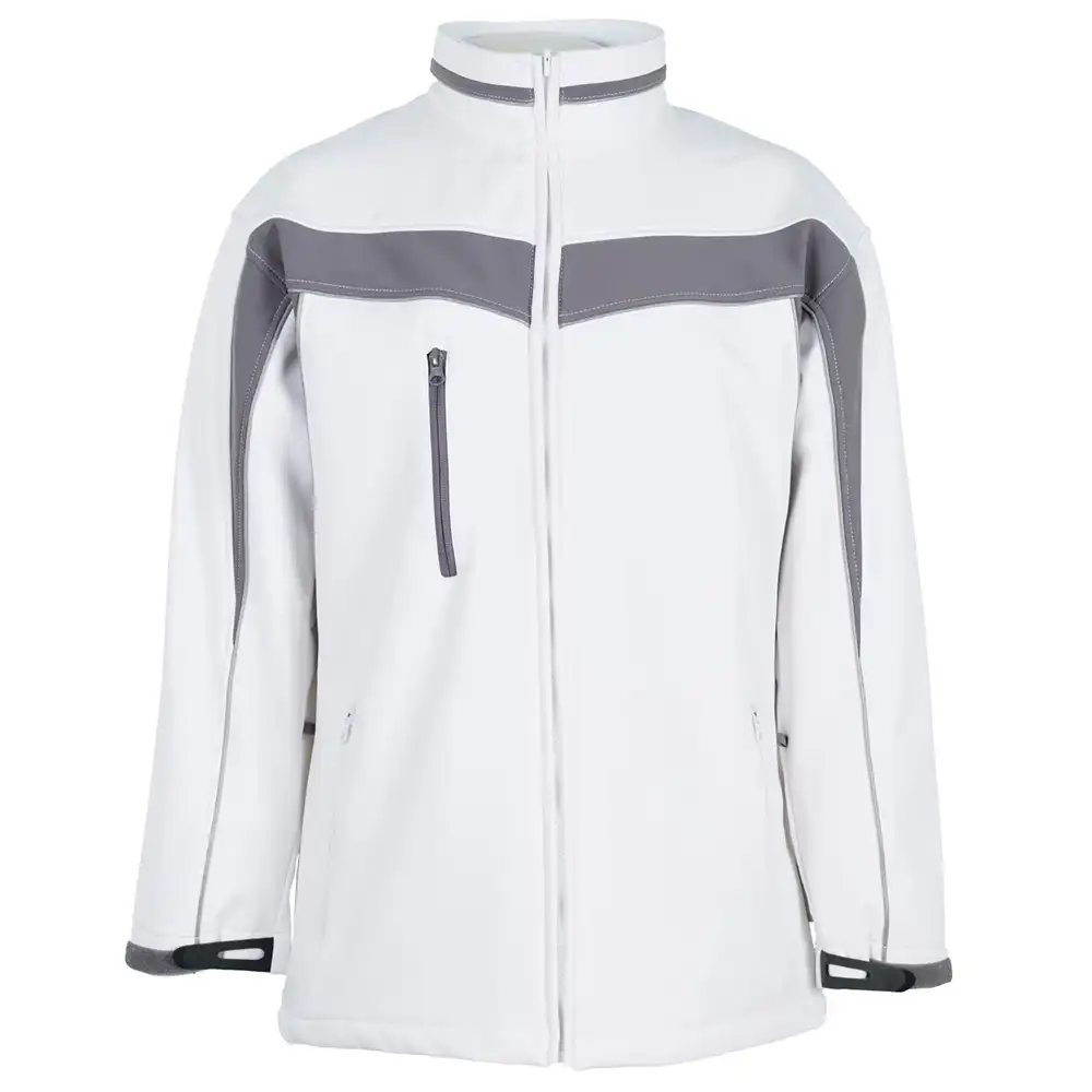 Softshelljacke "PLALINE" in weiß/zink, 4XL - Bild 1