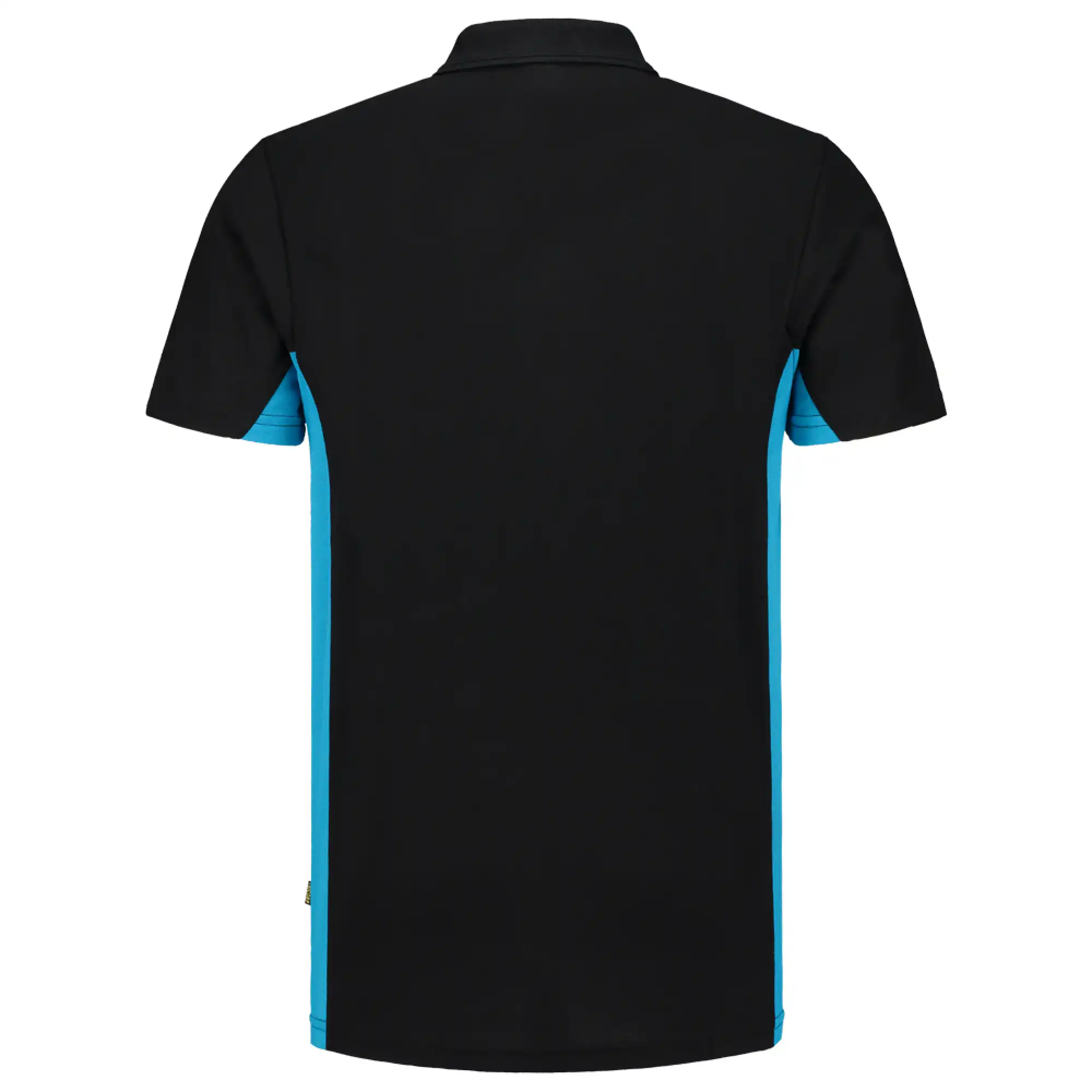 Pocket Polo-Shirt Bicolor "202002" Workwear in 5XL, black/turquoise - Thumbnail 2